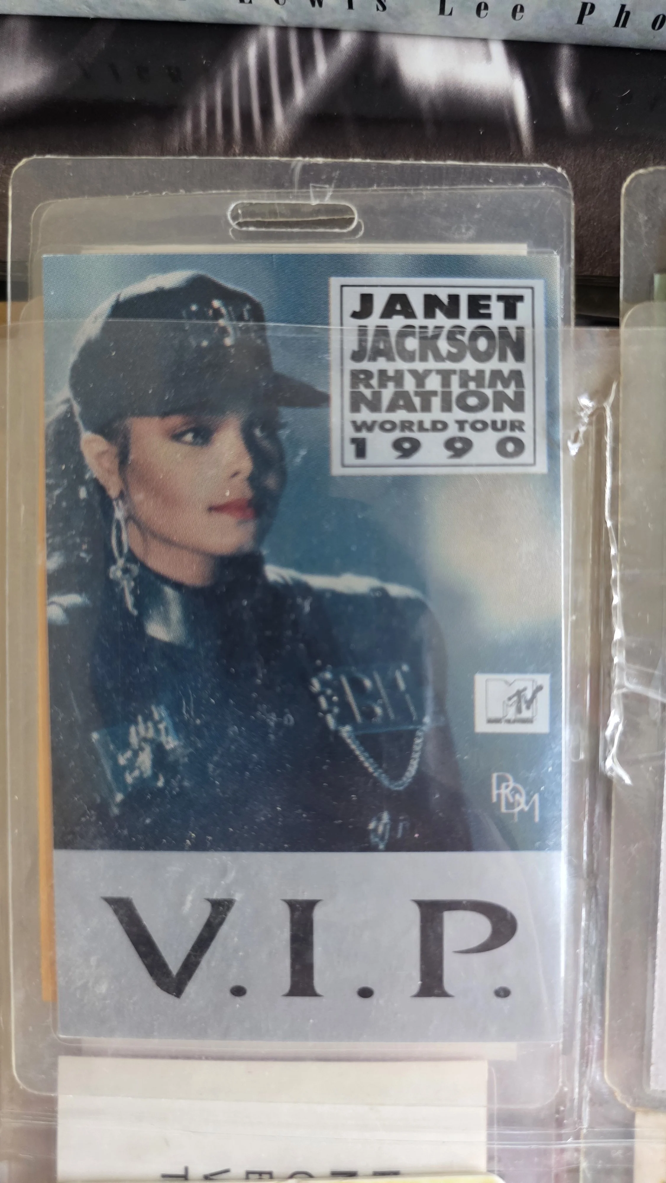 1990-Janet Jackson-Rhythm Nation-World Tour-VIP-Laminate - courtesy of Larry Sizemore