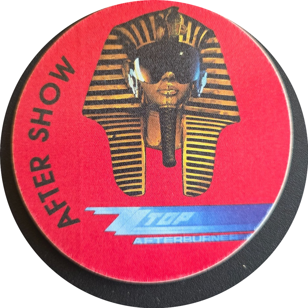 Afterburner after-show pass — red. Courtesy of the Sizemore Estate.