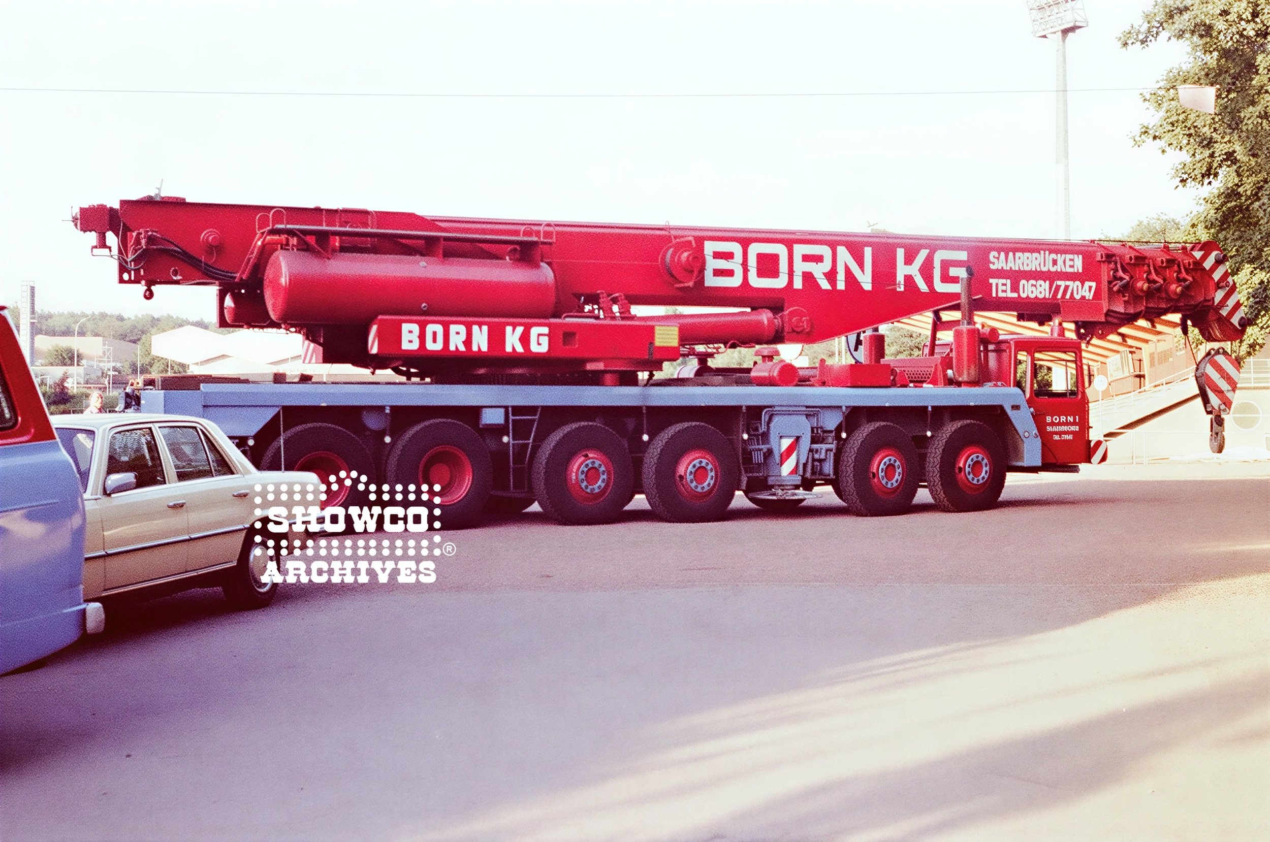 BORN KG Production crane at Summertime Open Air Festival, Ulm, Germany, 1978. Courtesy of the Showco Archives.