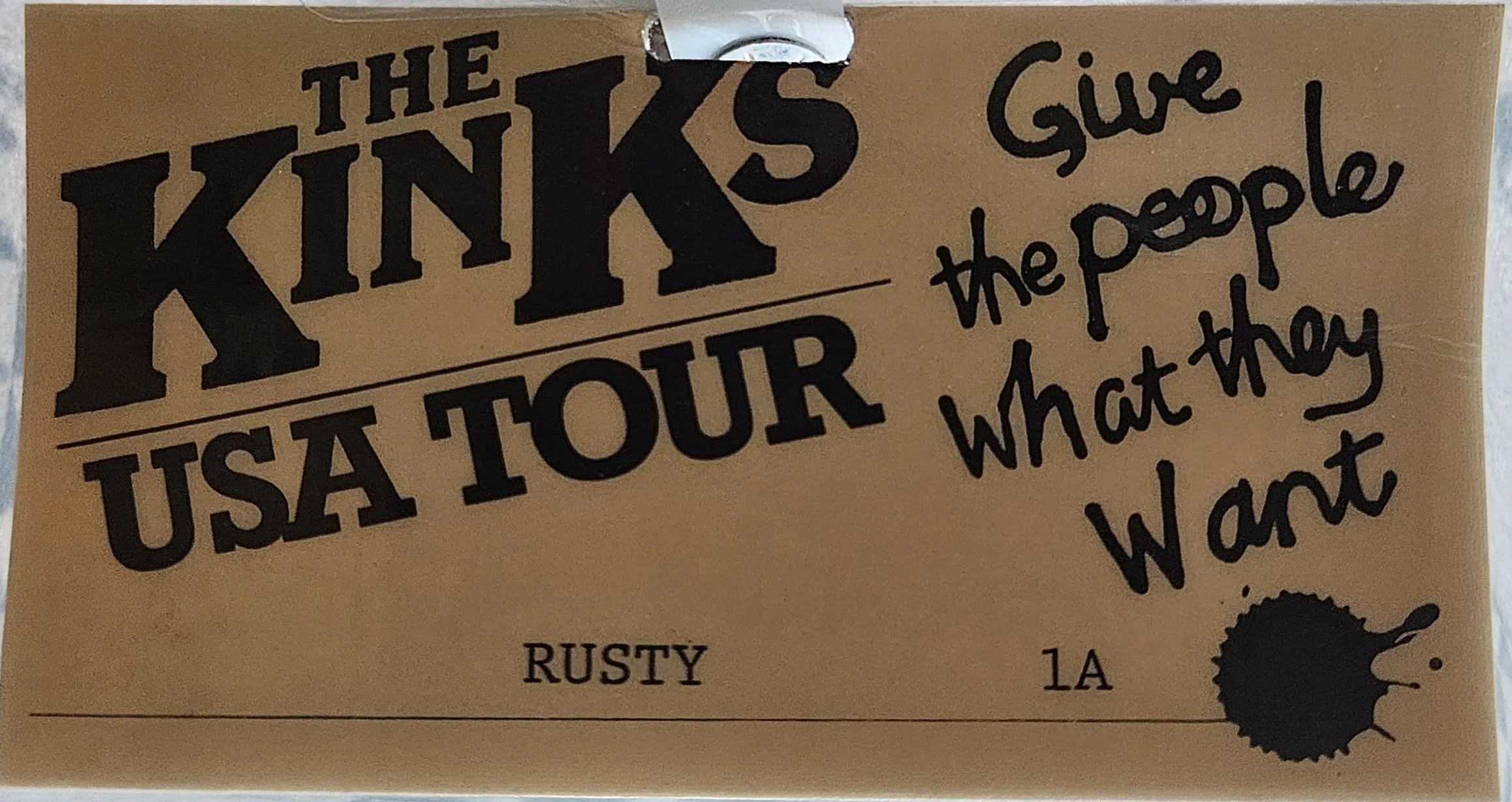 The Kinks-USA Tour-Give The People What They Want-Rusty-1A-Pass-Ken Byrnes.jpg