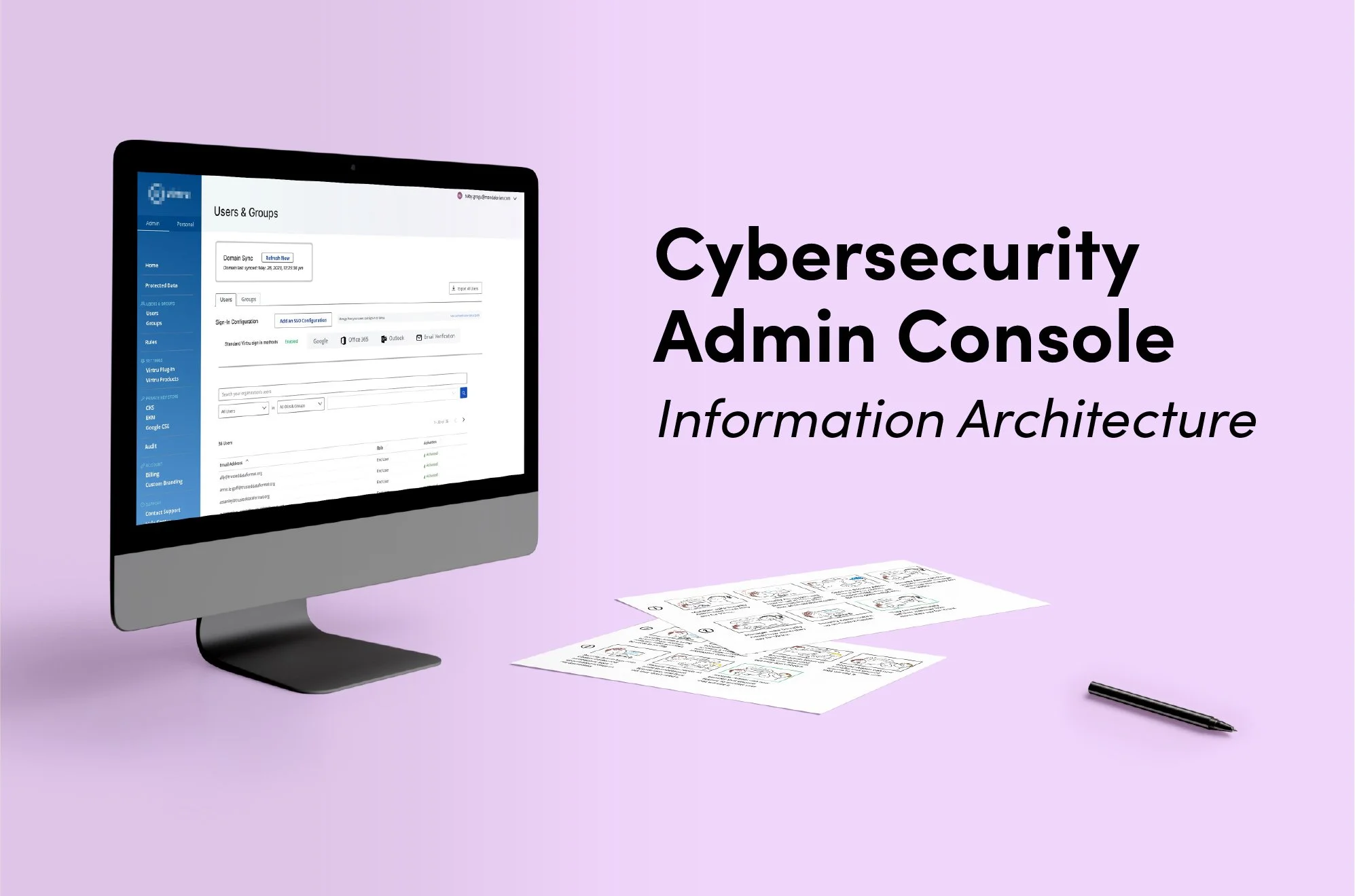 Cybersecurity Admin Console [Information Architecture]