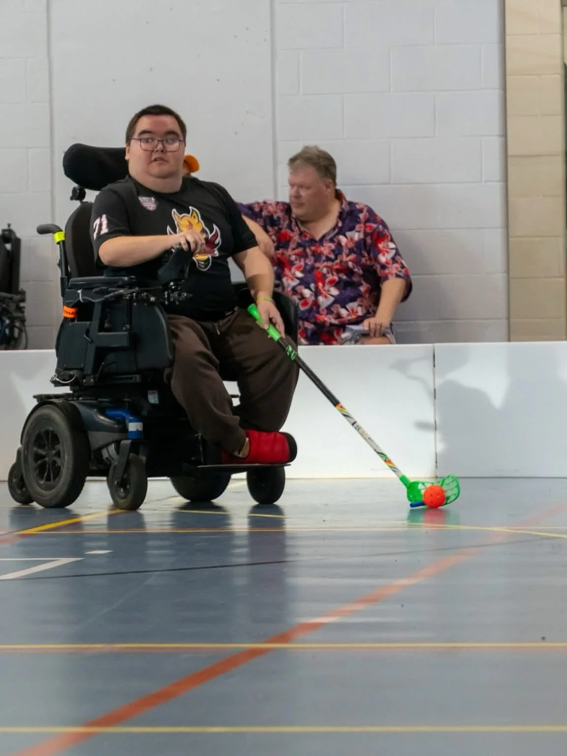 More action from the Alberta Powerchair Hockey Tournament!