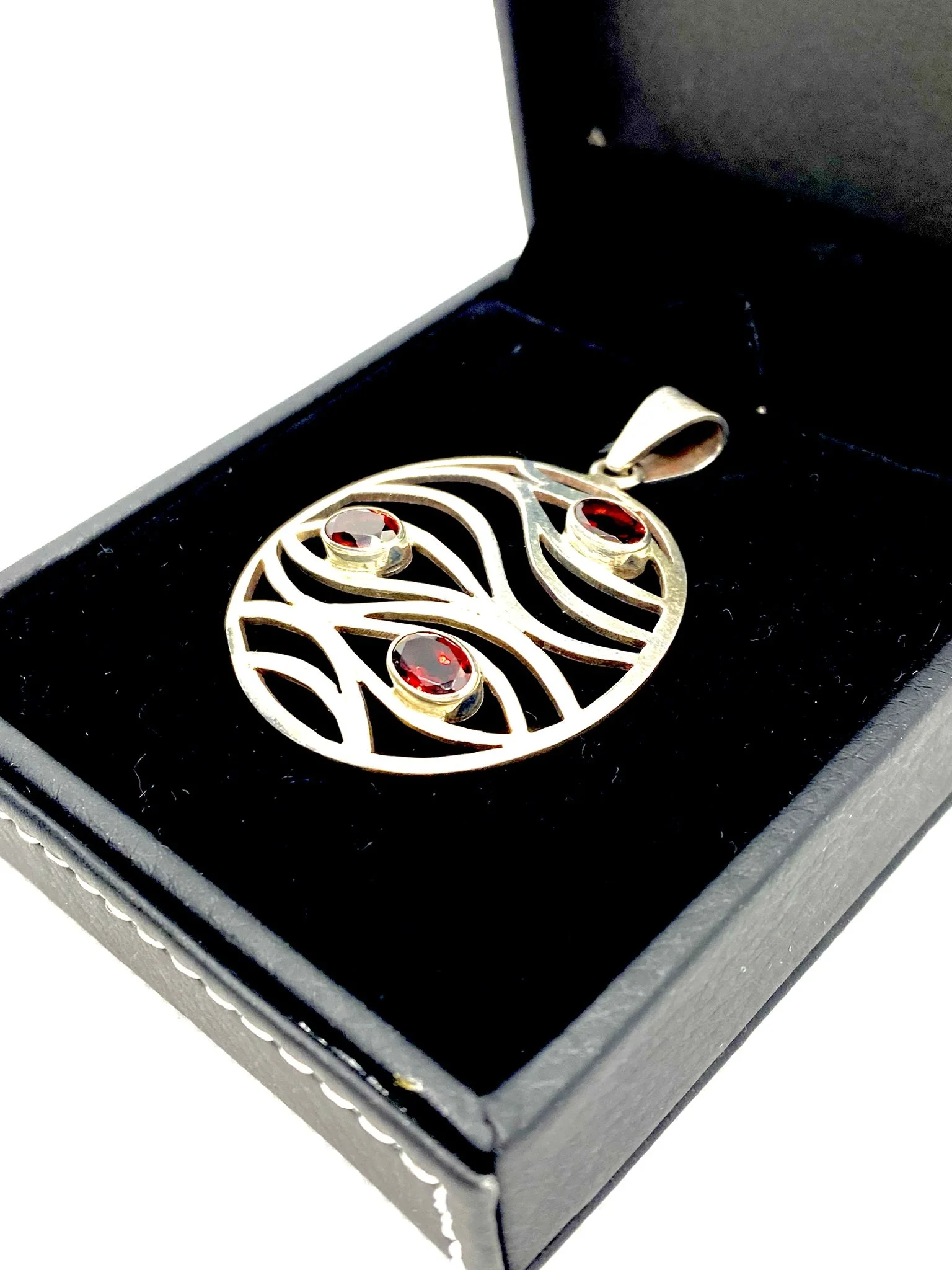 Garnet Waves Pendant