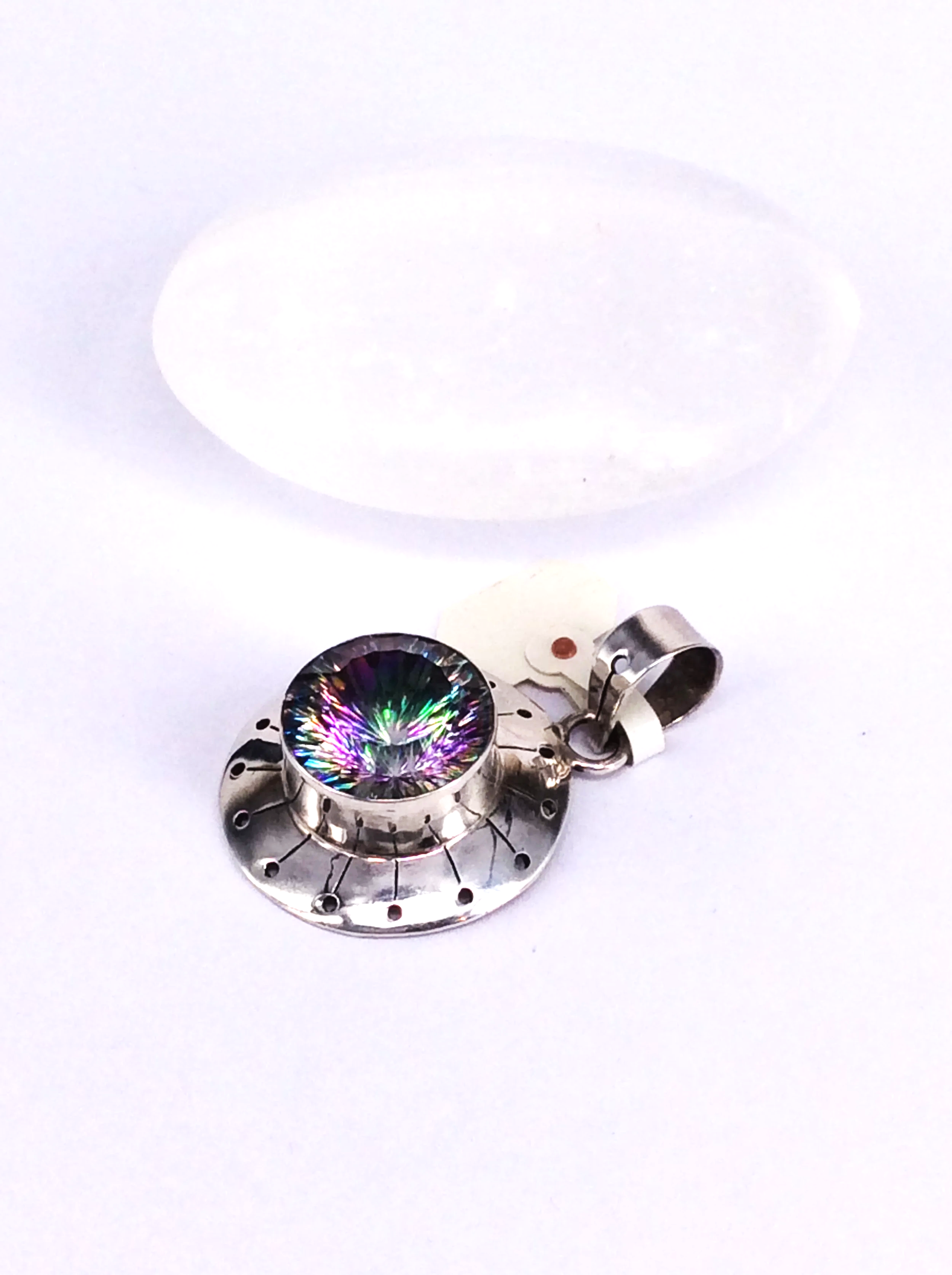 Mystic Topaz Sunshine Sterling Silver Pendant