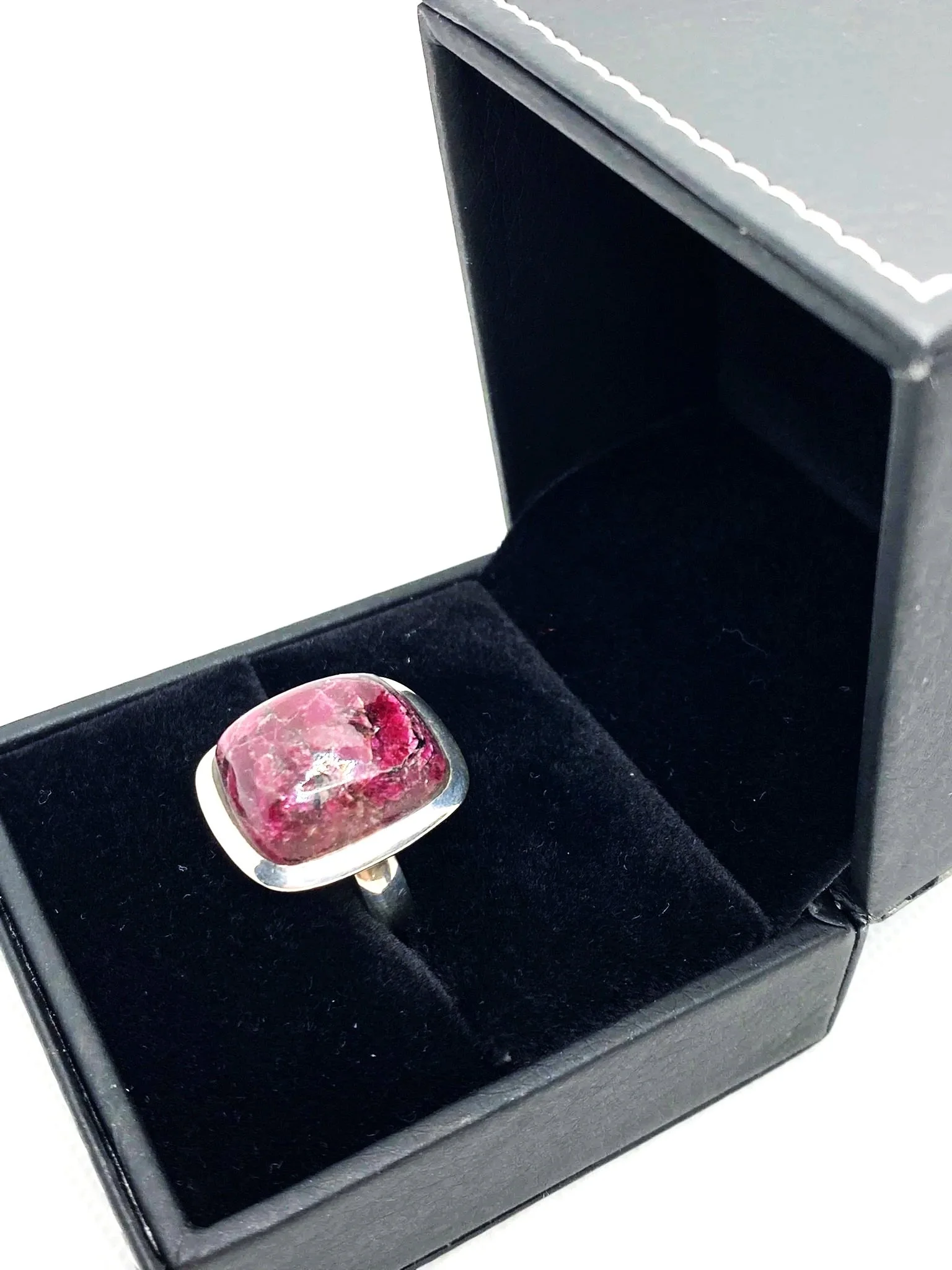 Eudialyte Square (S6.5) Sterling Silver Ring