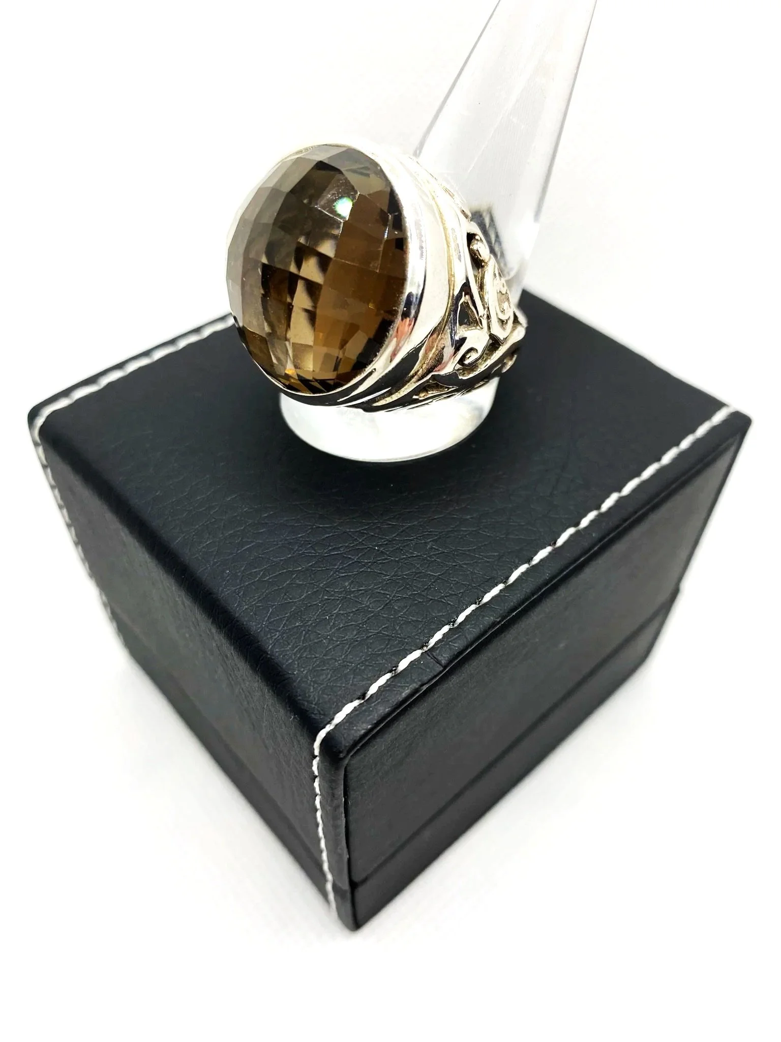 Smokey Quartz Beast (S11) Sterling Silver Ring