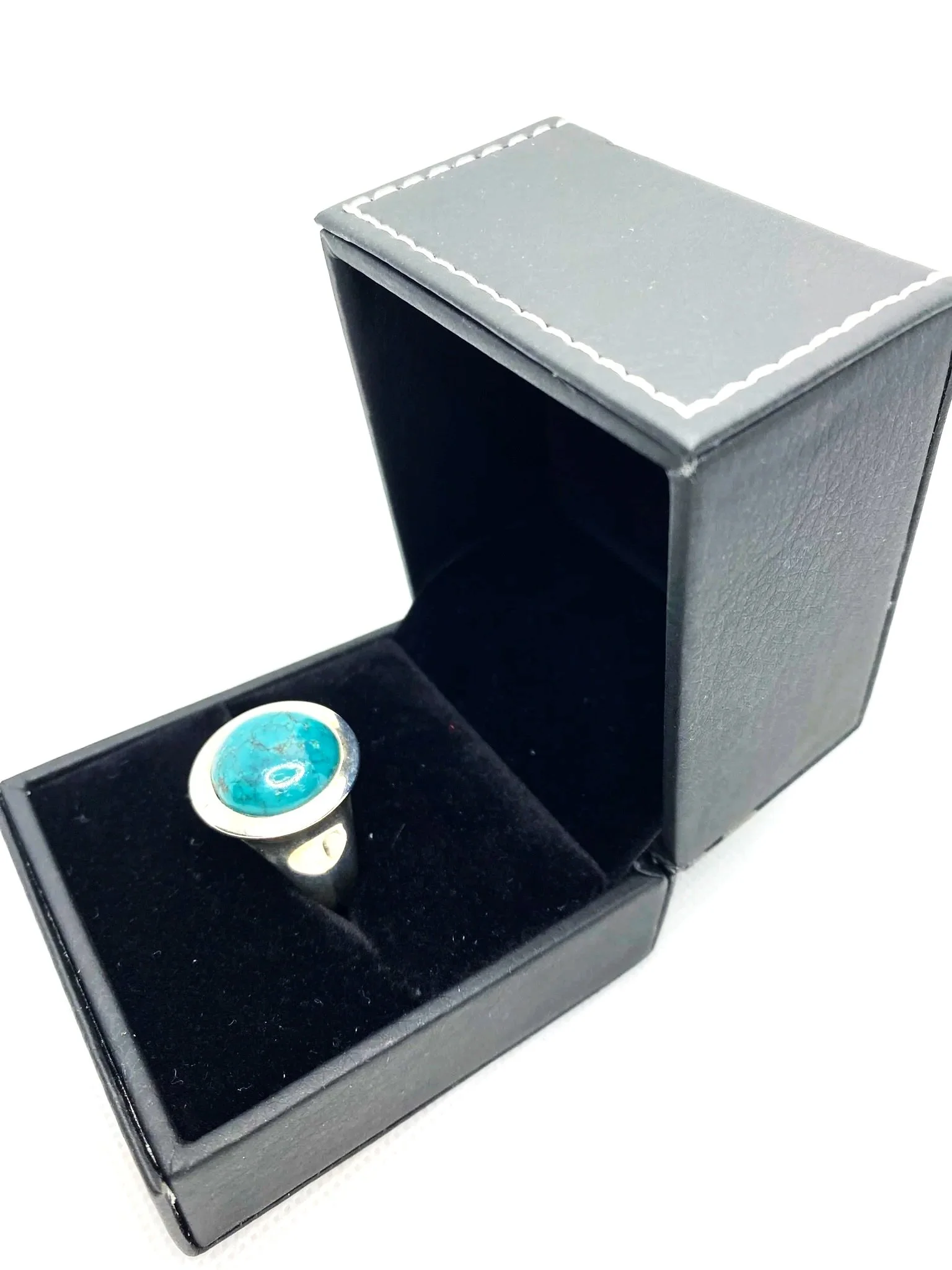 Chrysocolla (S7) Sphere Sterling Silver Ring