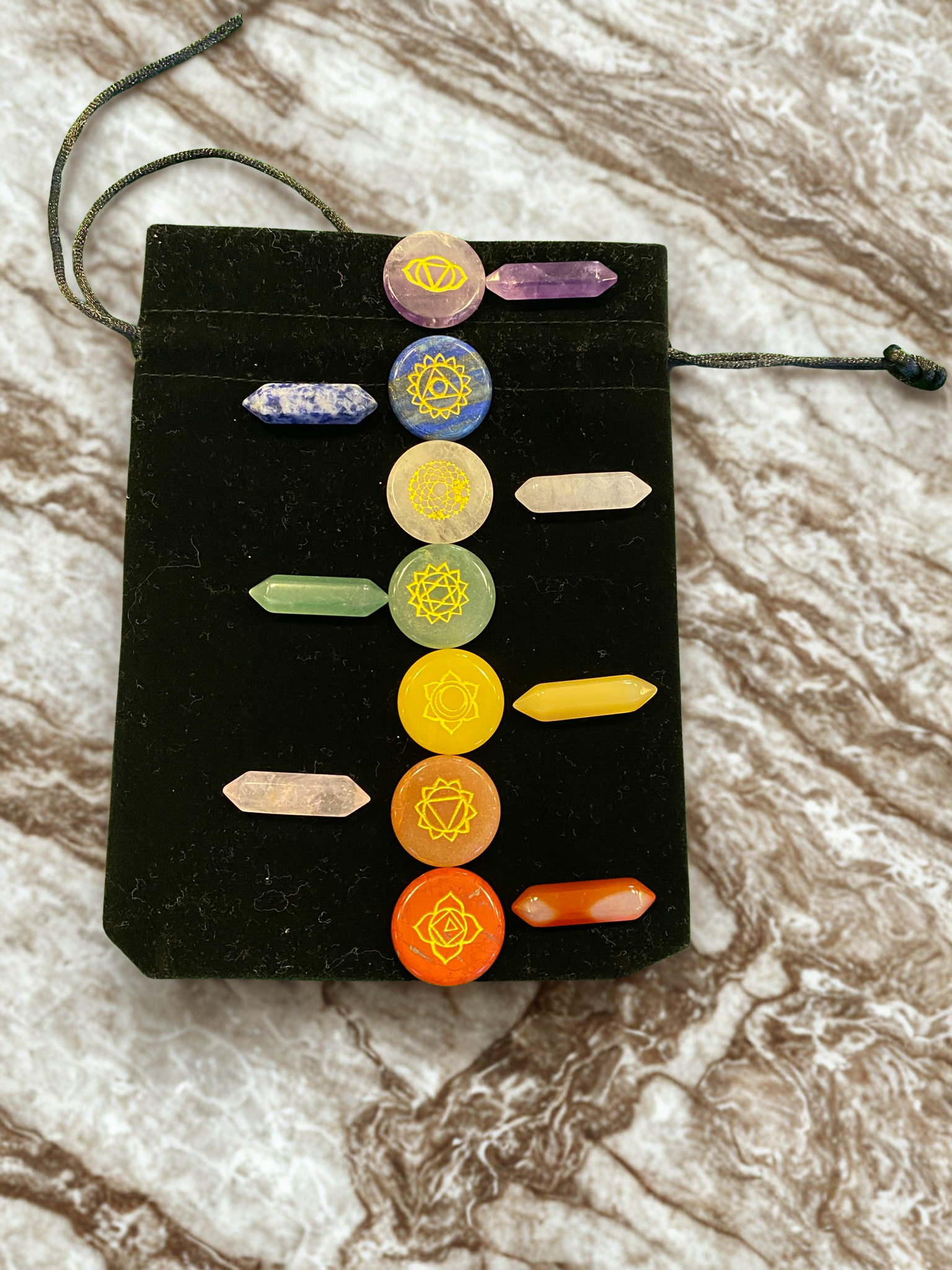 Reiki Chakra Crystal Healing Set