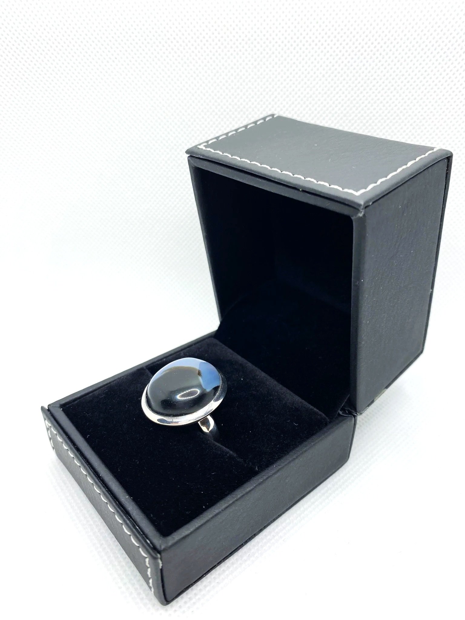 Ying Yang Agate (S7) Sterling Silver Ring