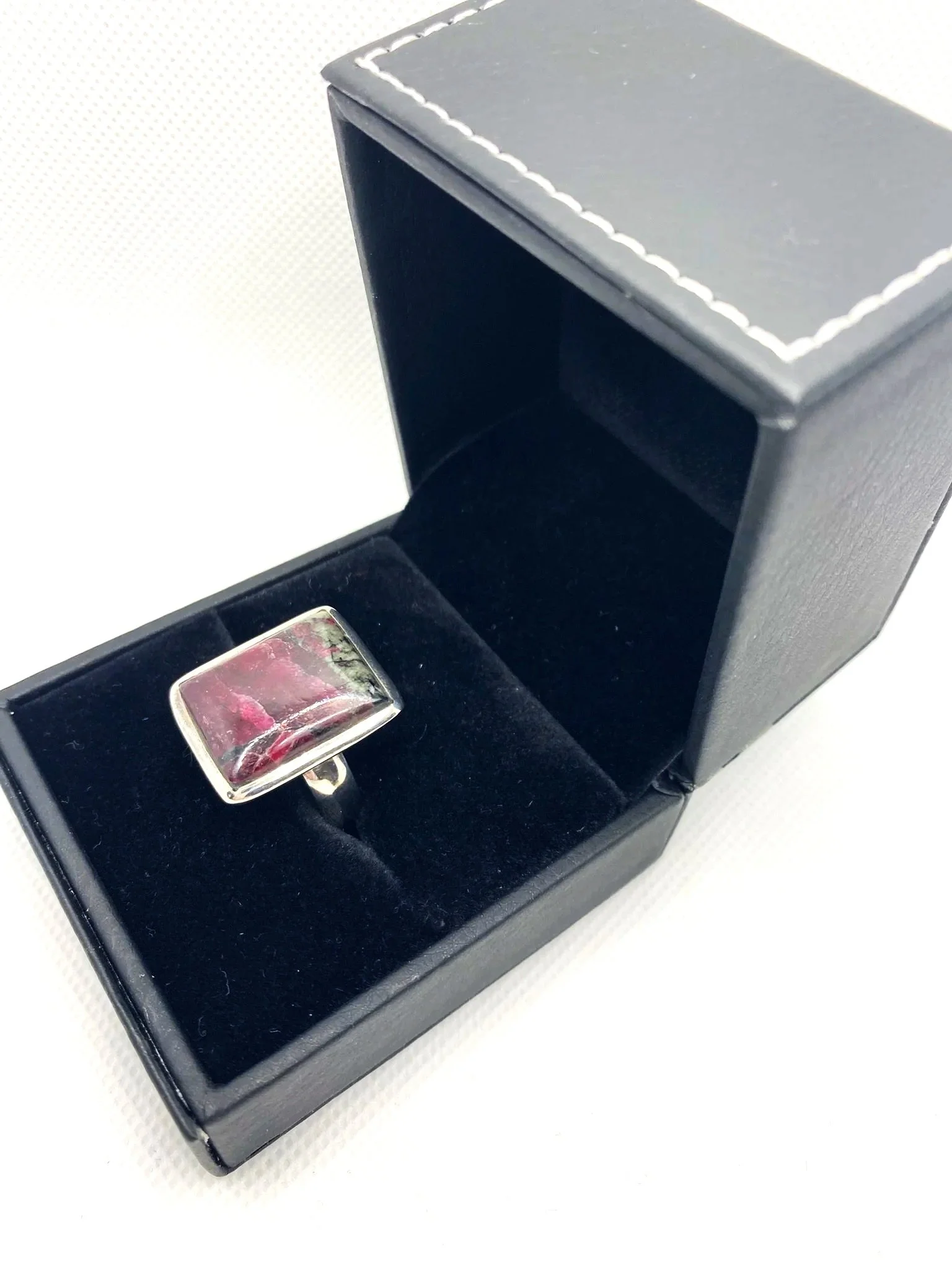 Eudialyte Rectangle (S7.5) Sterling Silver Ring