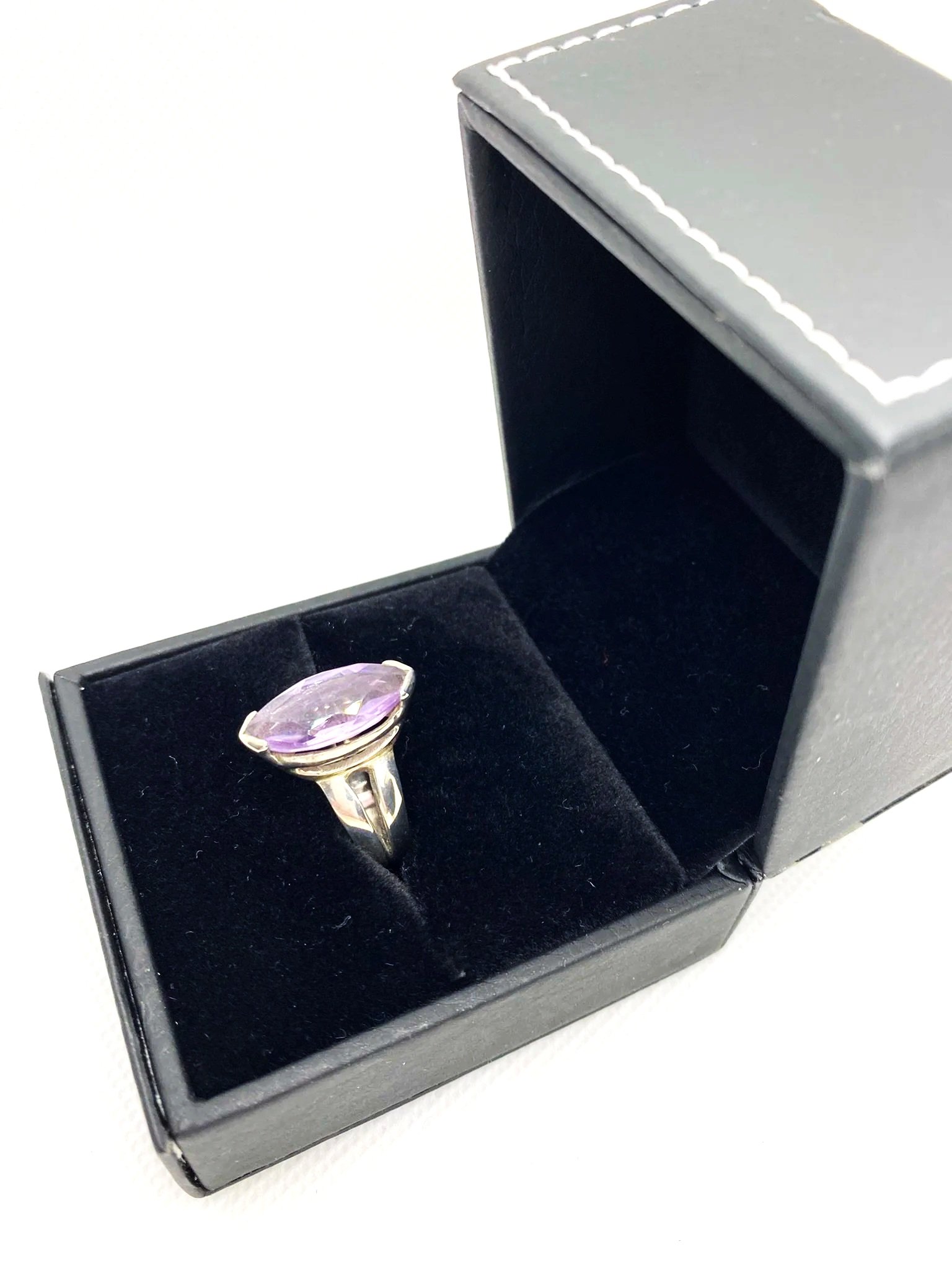 Amethyst Faceted (S6) Ring Sterling Silver