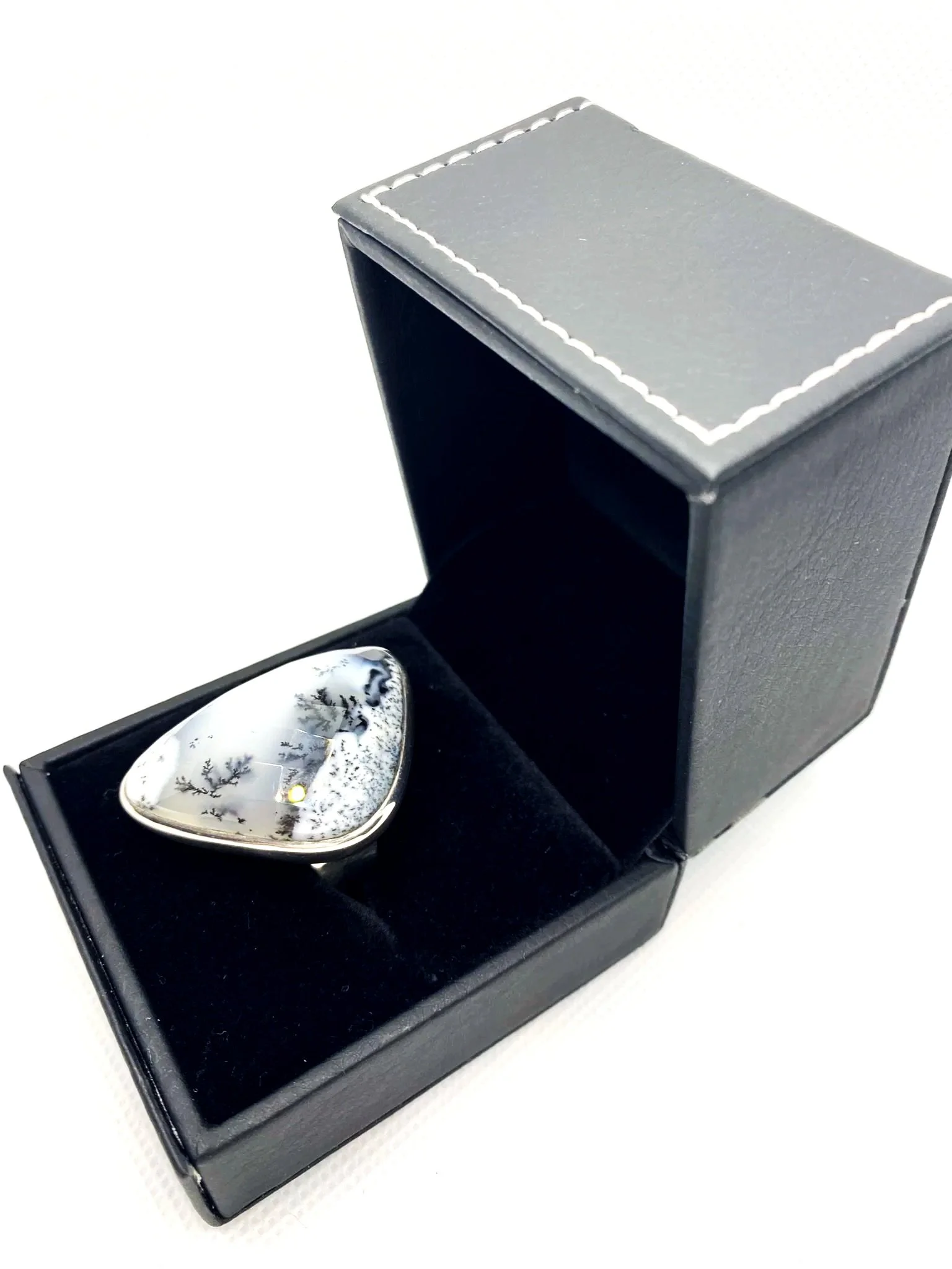 Dendritic Agate Faceted (S8) Sterling Silver