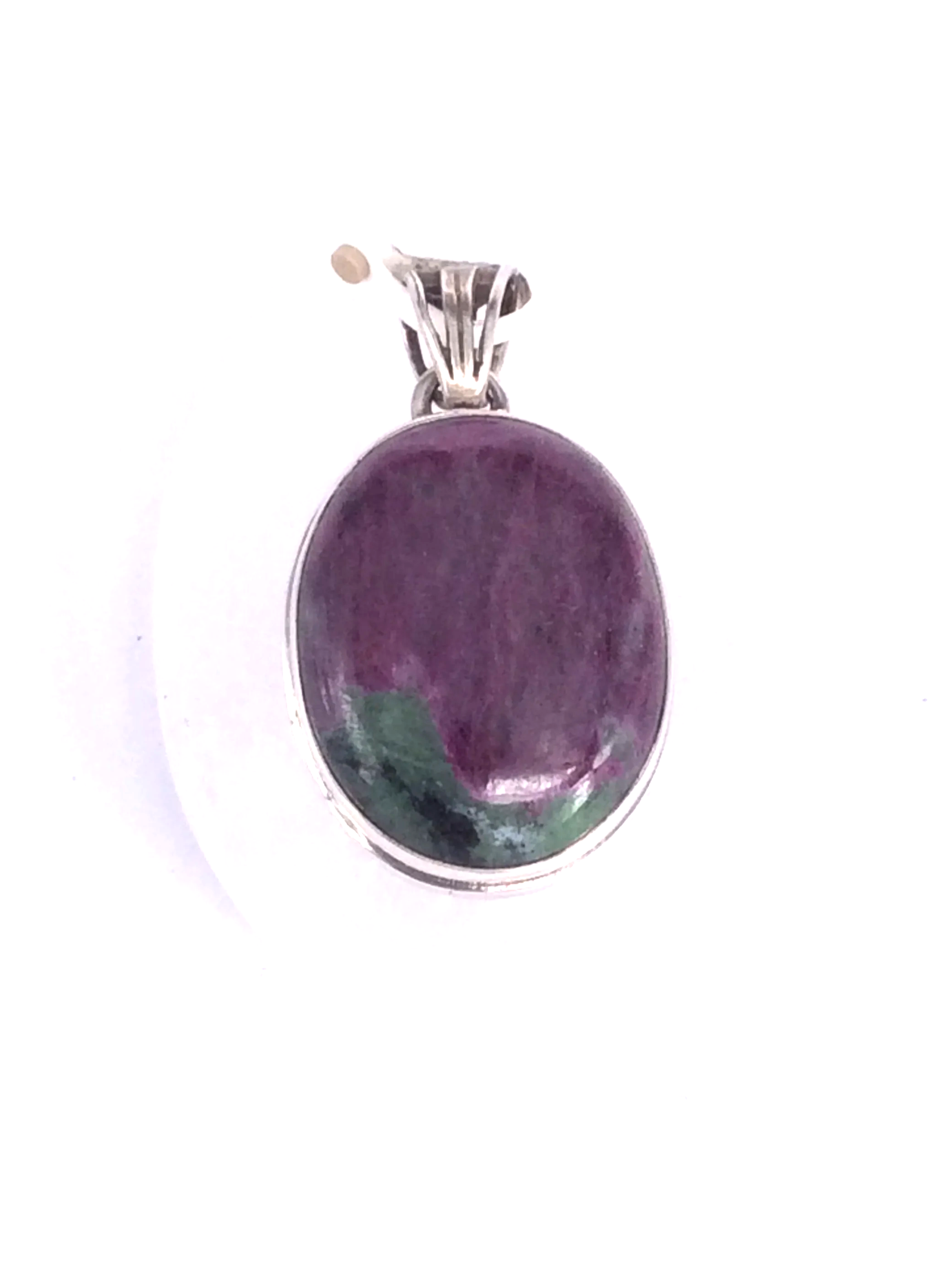Ruby Zoisite Pendant Sterling Silver