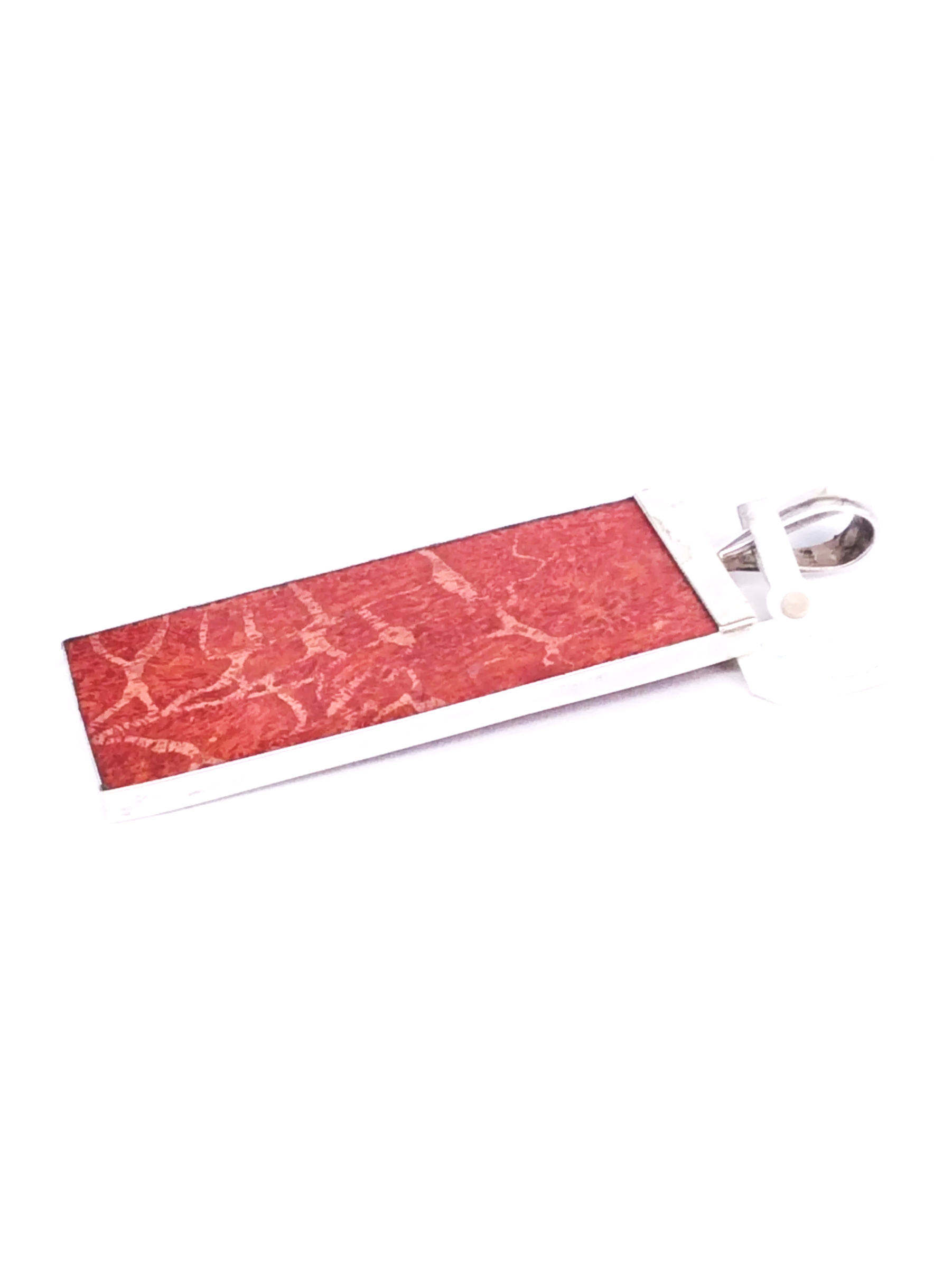 Coral in Sterling Silver Pendant