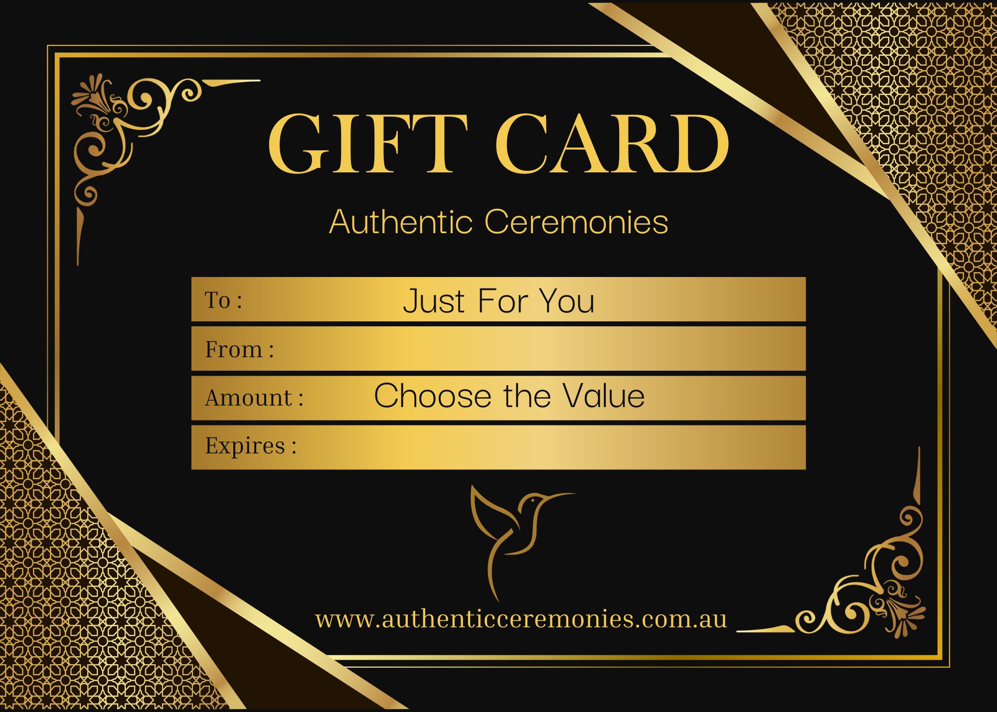 Just For You Gift Card
