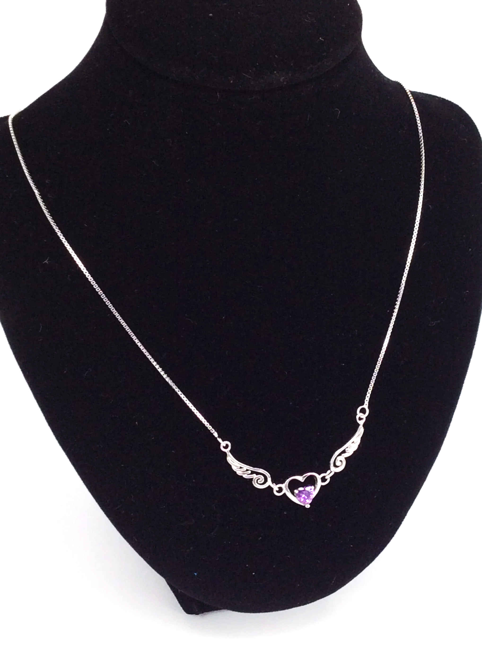 Amethyst Angel Necklace SS