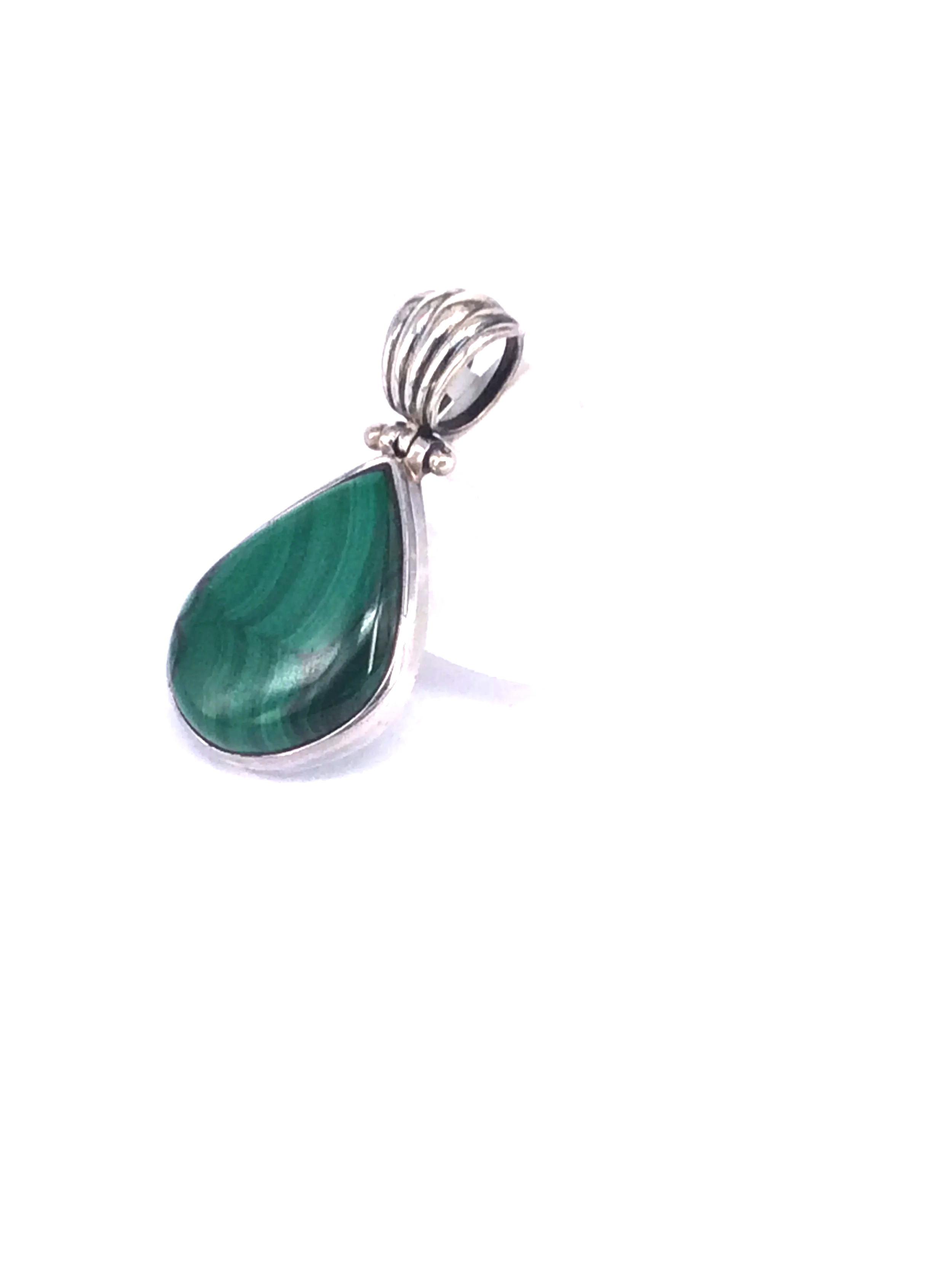 Malachite Pendant Sterling Silver