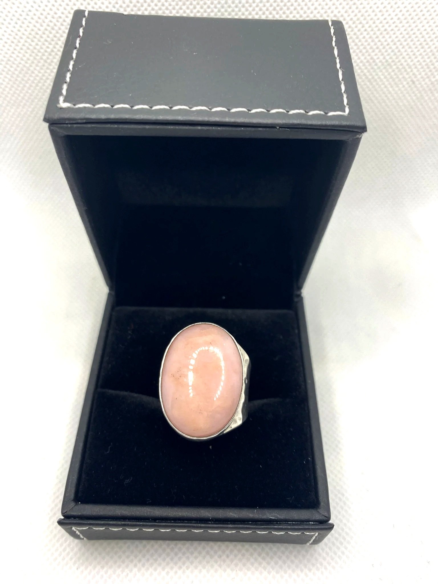 Pink Opal (S7.5) Sterling Silver Ring