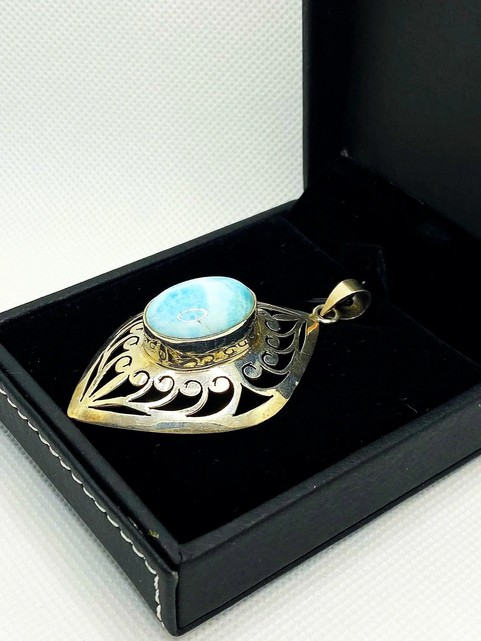 Larimar Sterling Silver Pendant
