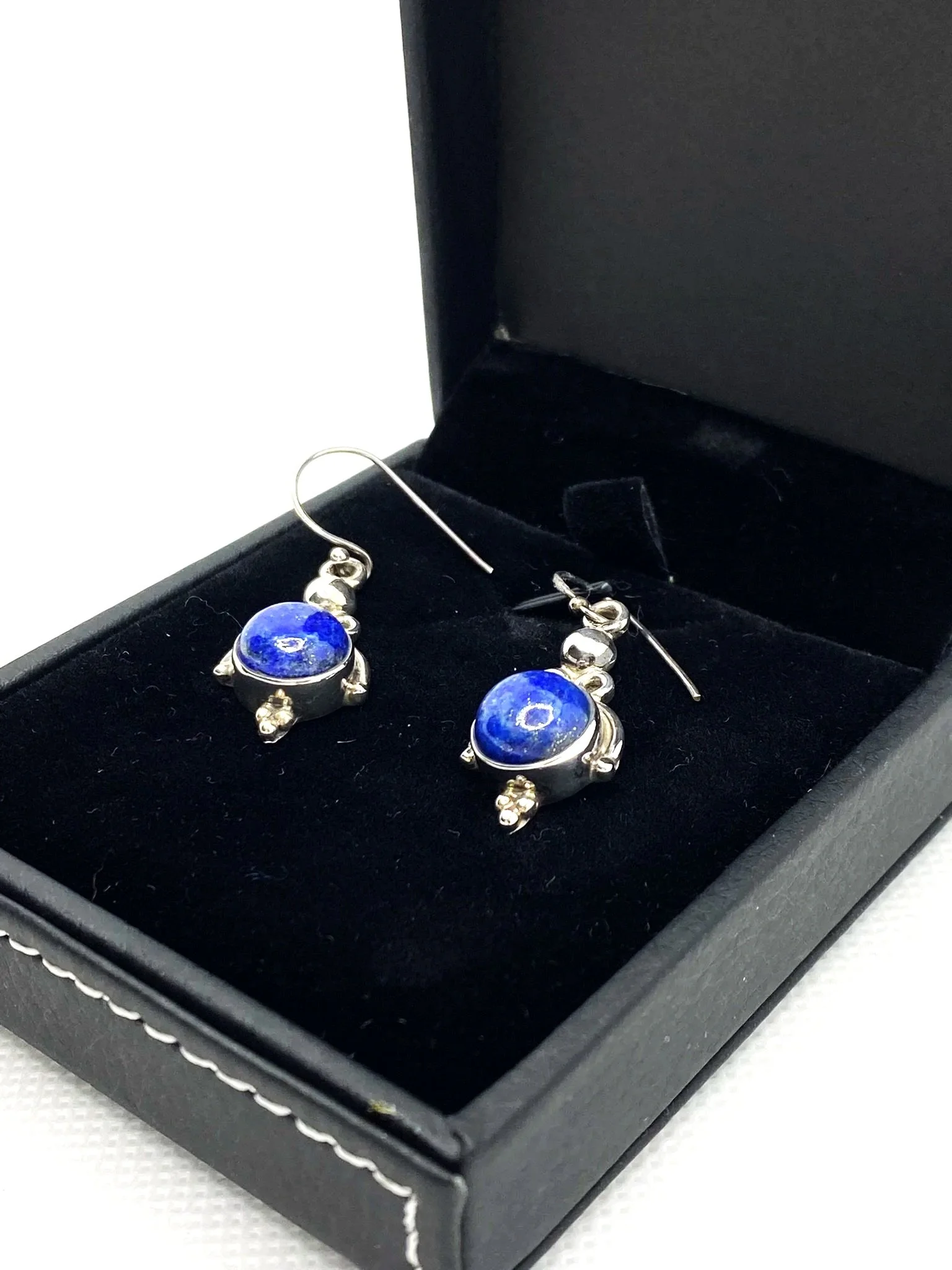 Lapis Small Sterling Silver Earrings