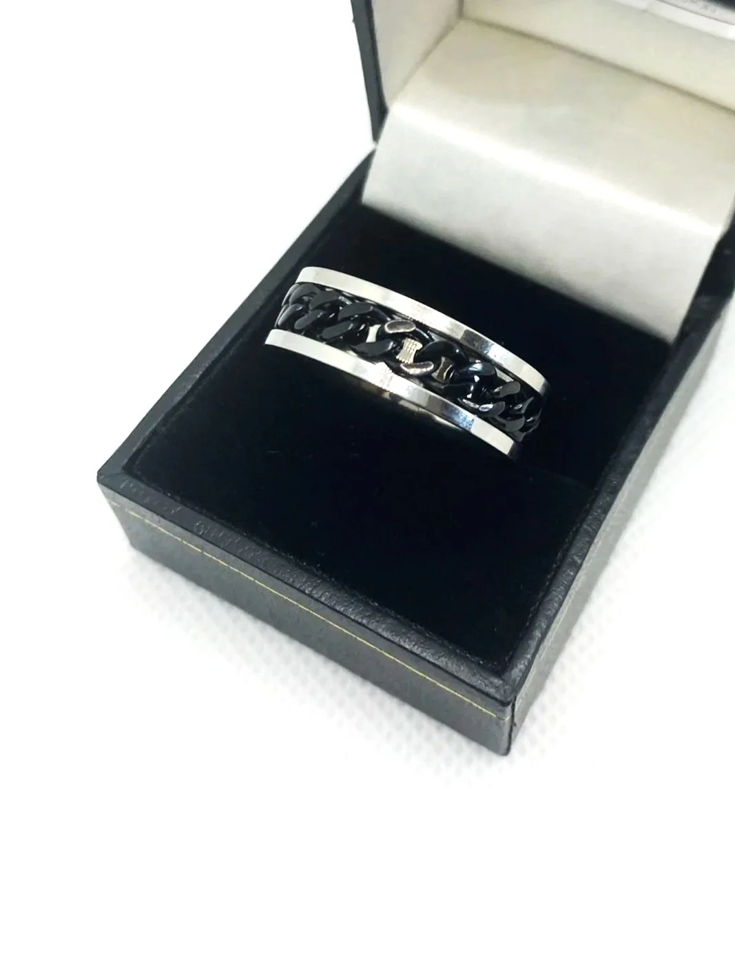 Rotating Chain Stainless Steel Male Rings