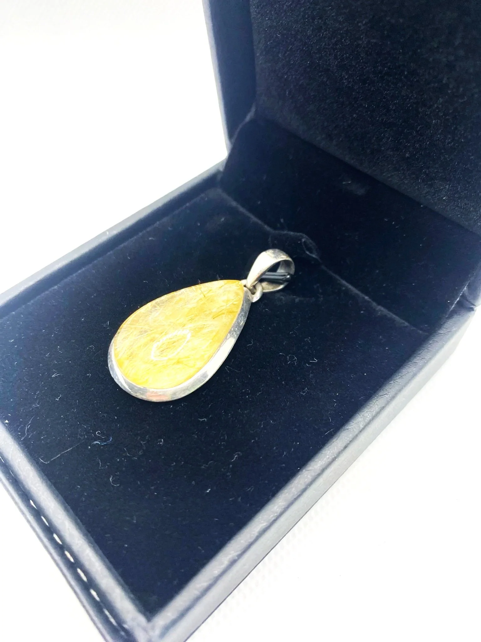 Rutilated Quartz Drop Pendant