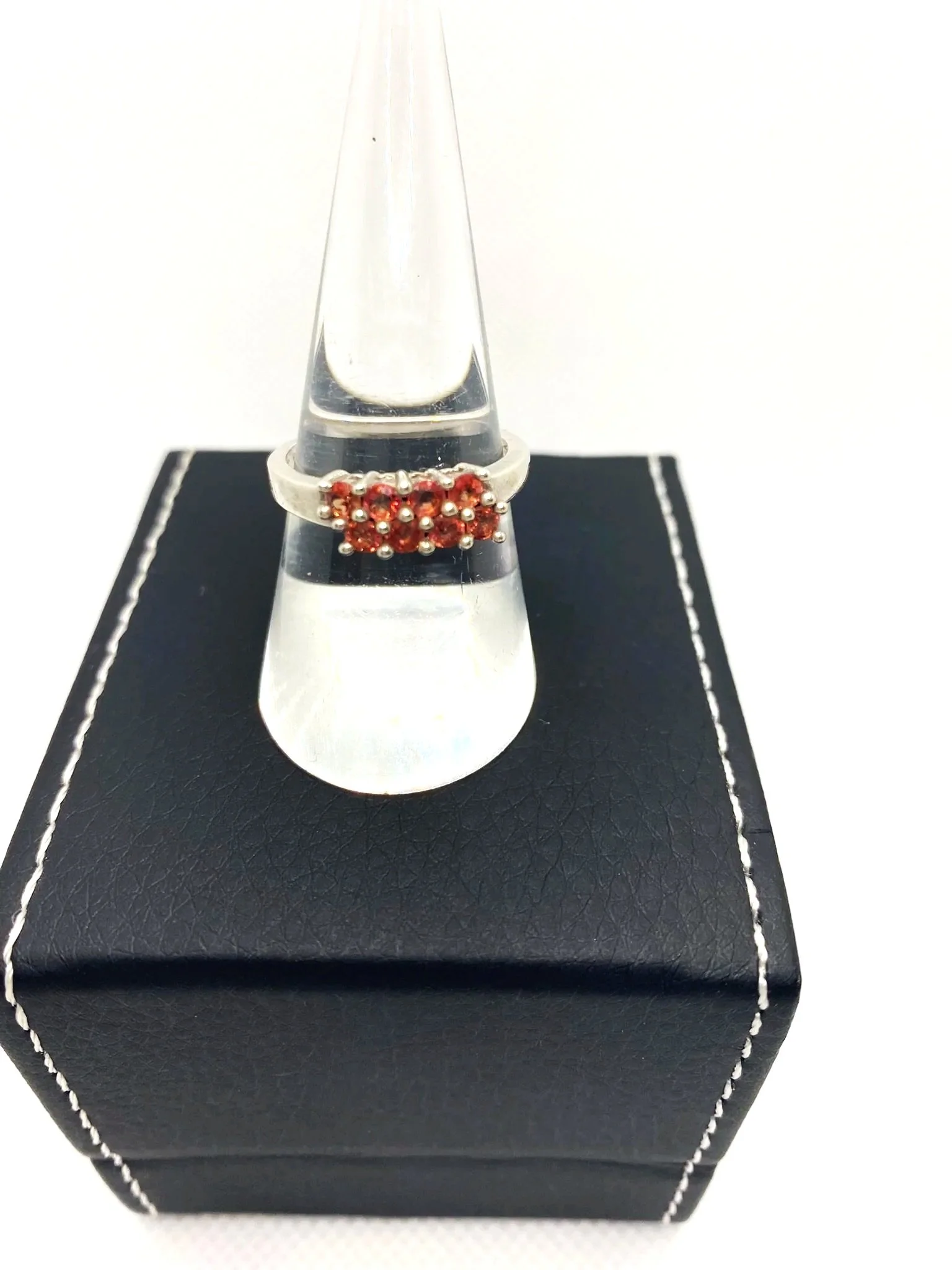 Orange Sapphire (S7.5) Sterling Silver Ring