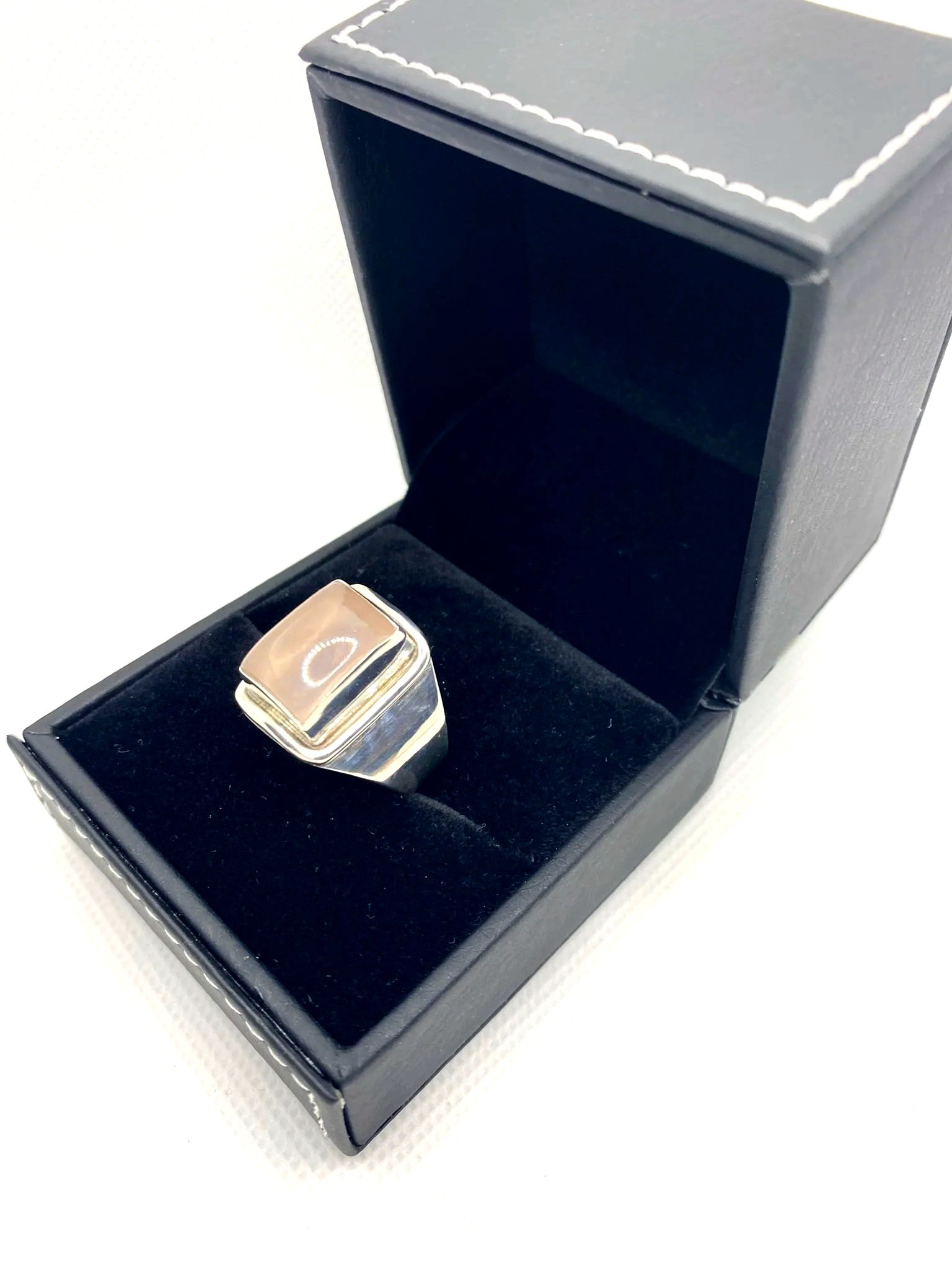Rose Quartz Stunner (S9.5) Sterling Silver Ring