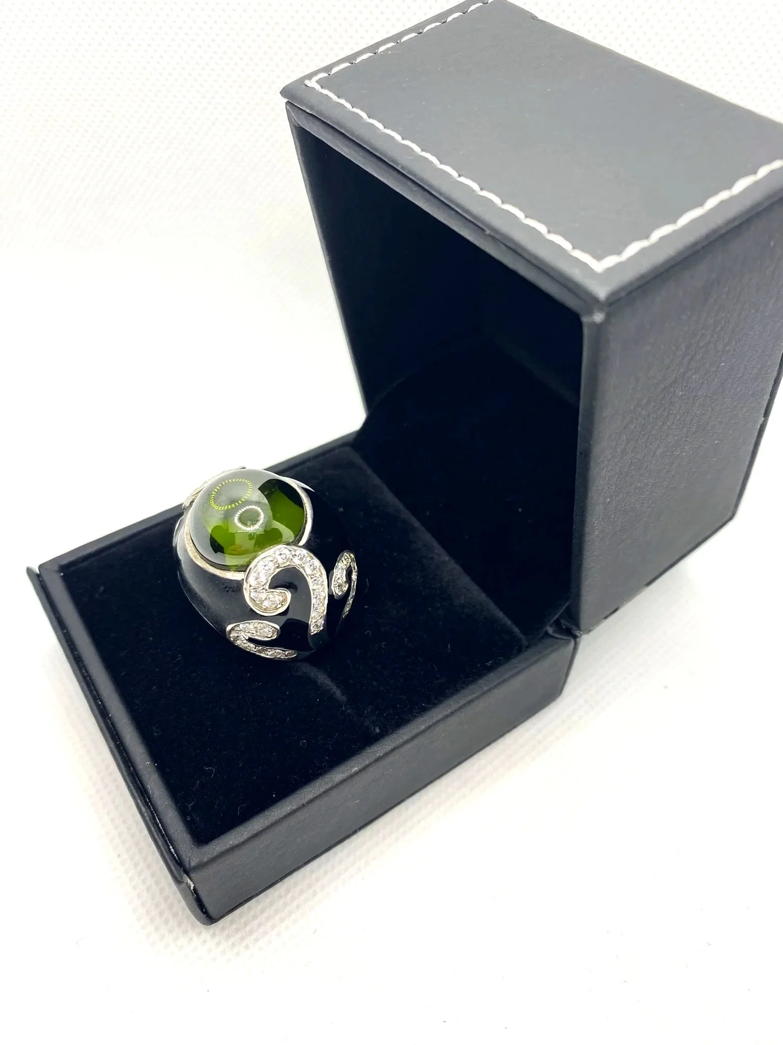 Chrysoberyl & Zircon (S8) Silver Ring
