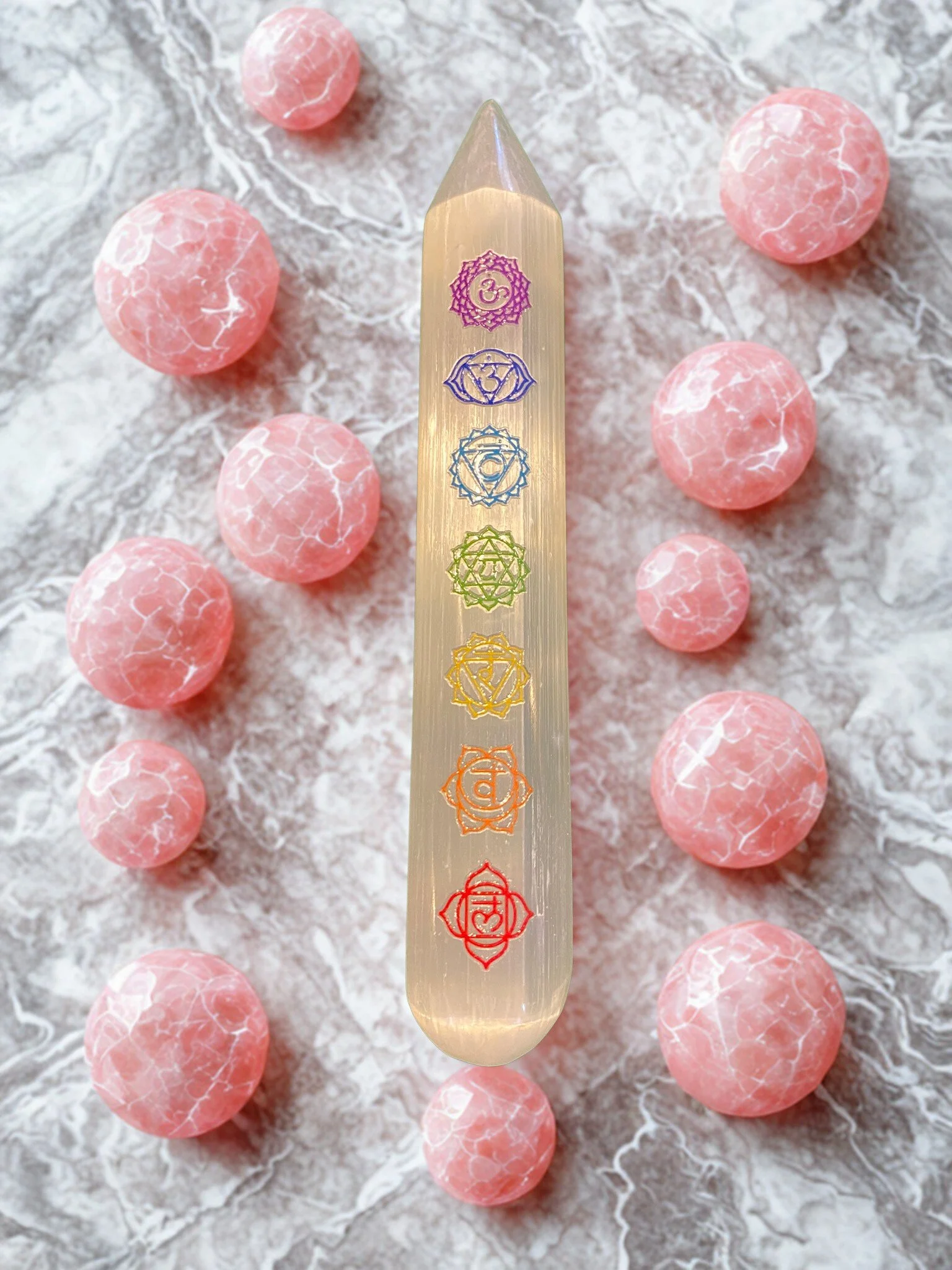 Selenite Healing Wand for Targeted Body Healing Support