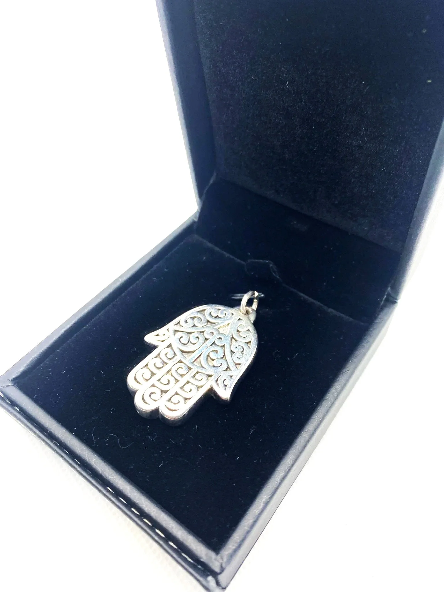 Hamsa Hand Sterling Silver Pendant