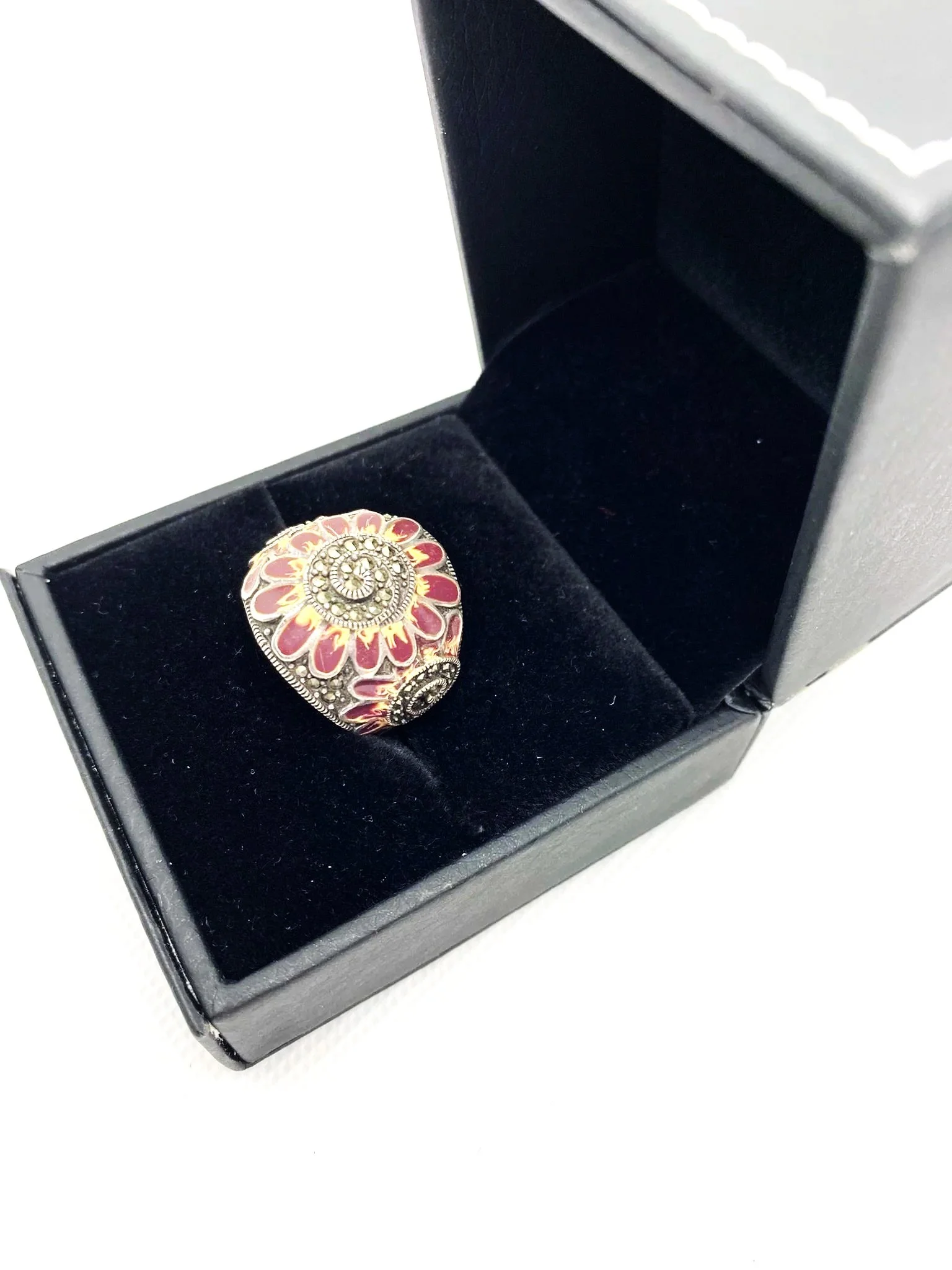 Marcasite Floral (S7) Sterling Silver Ring