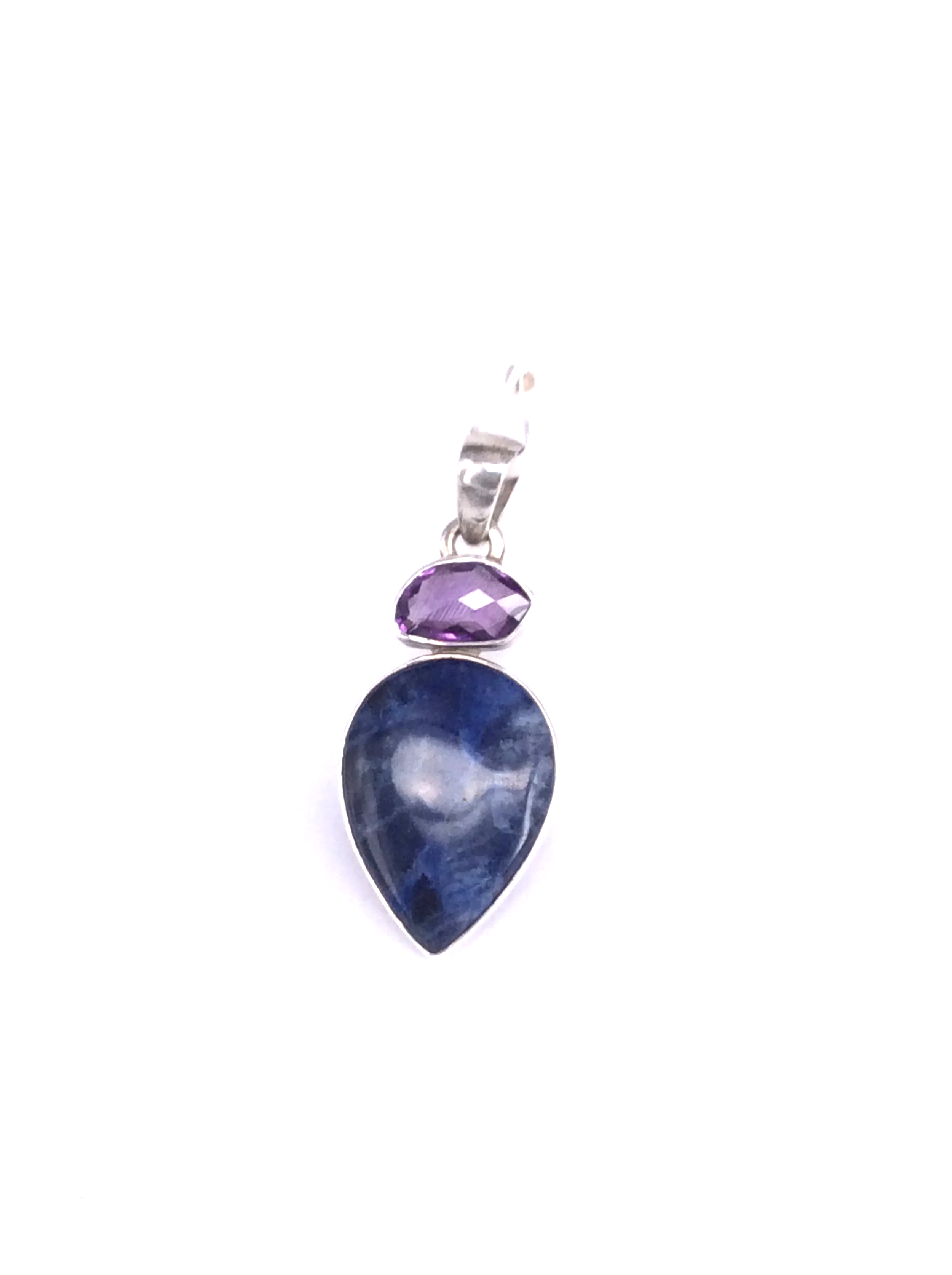 Sodalite with Amethyst Pendant