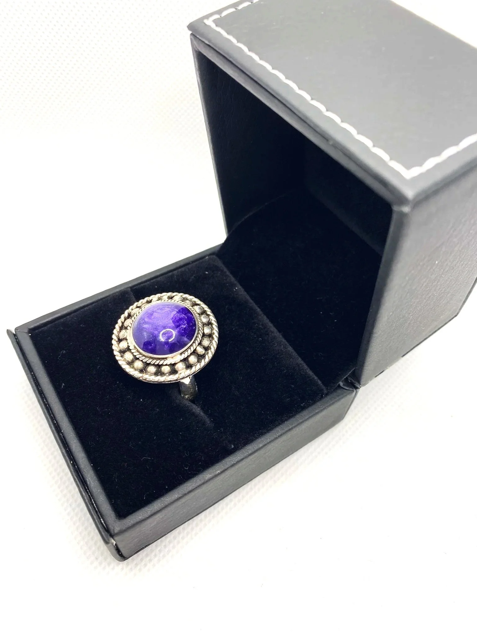 Charoite World (S8.5) Sterling Silver Ring