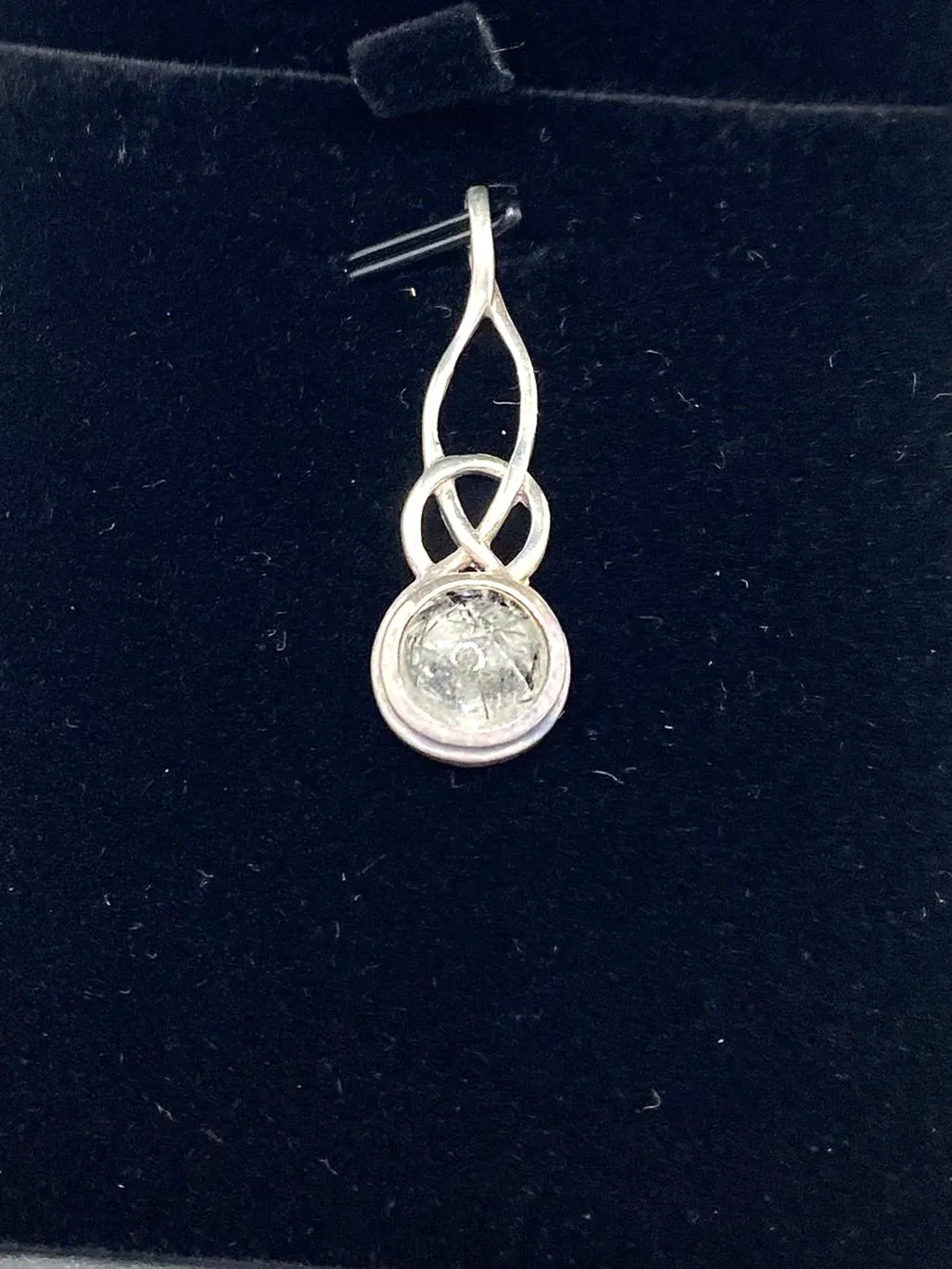 Rutilated Tourmaline Pendant and Earring Set Sterling Silver