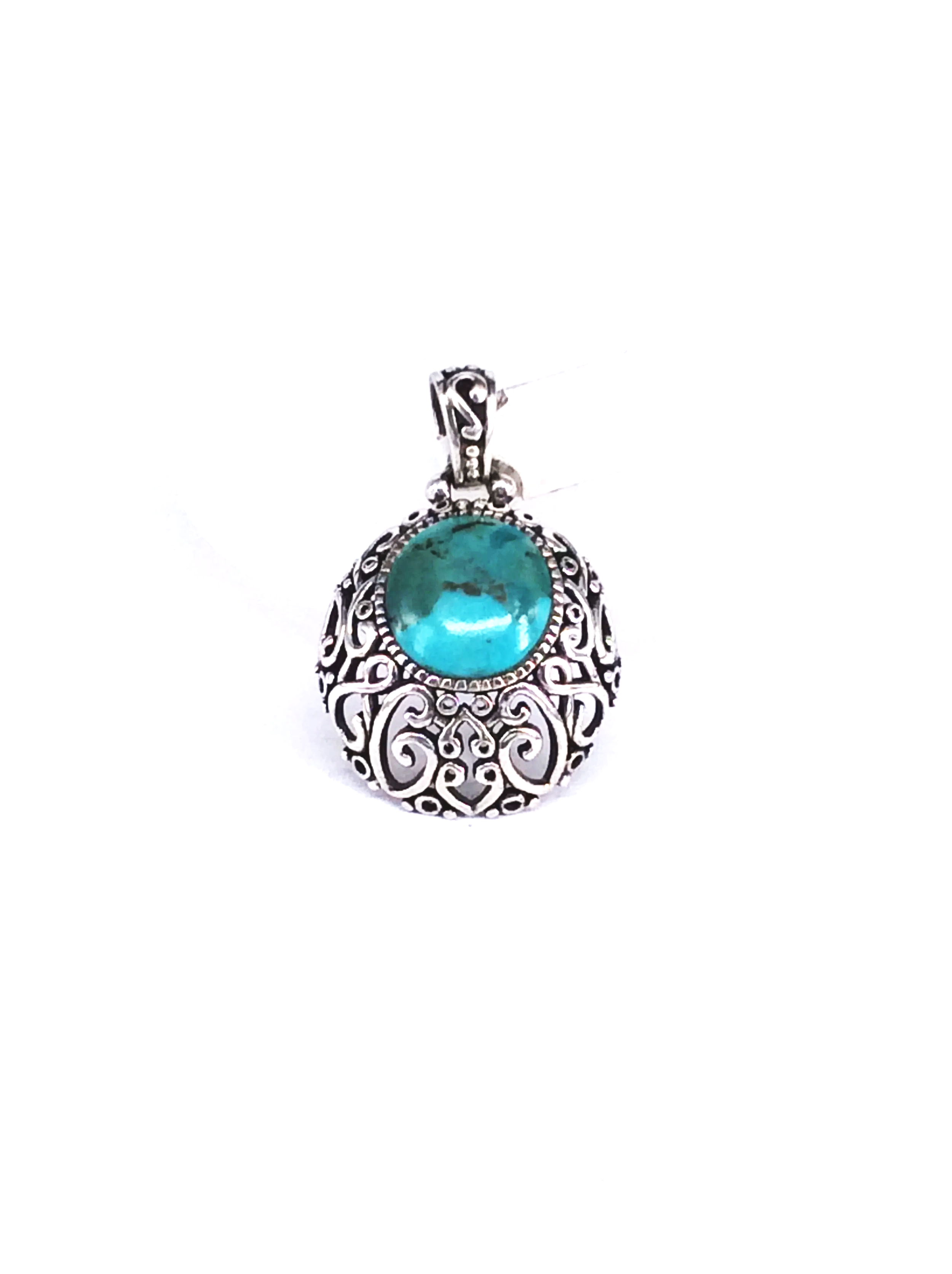 Turquoise Ocean Sterling Silver Pendant