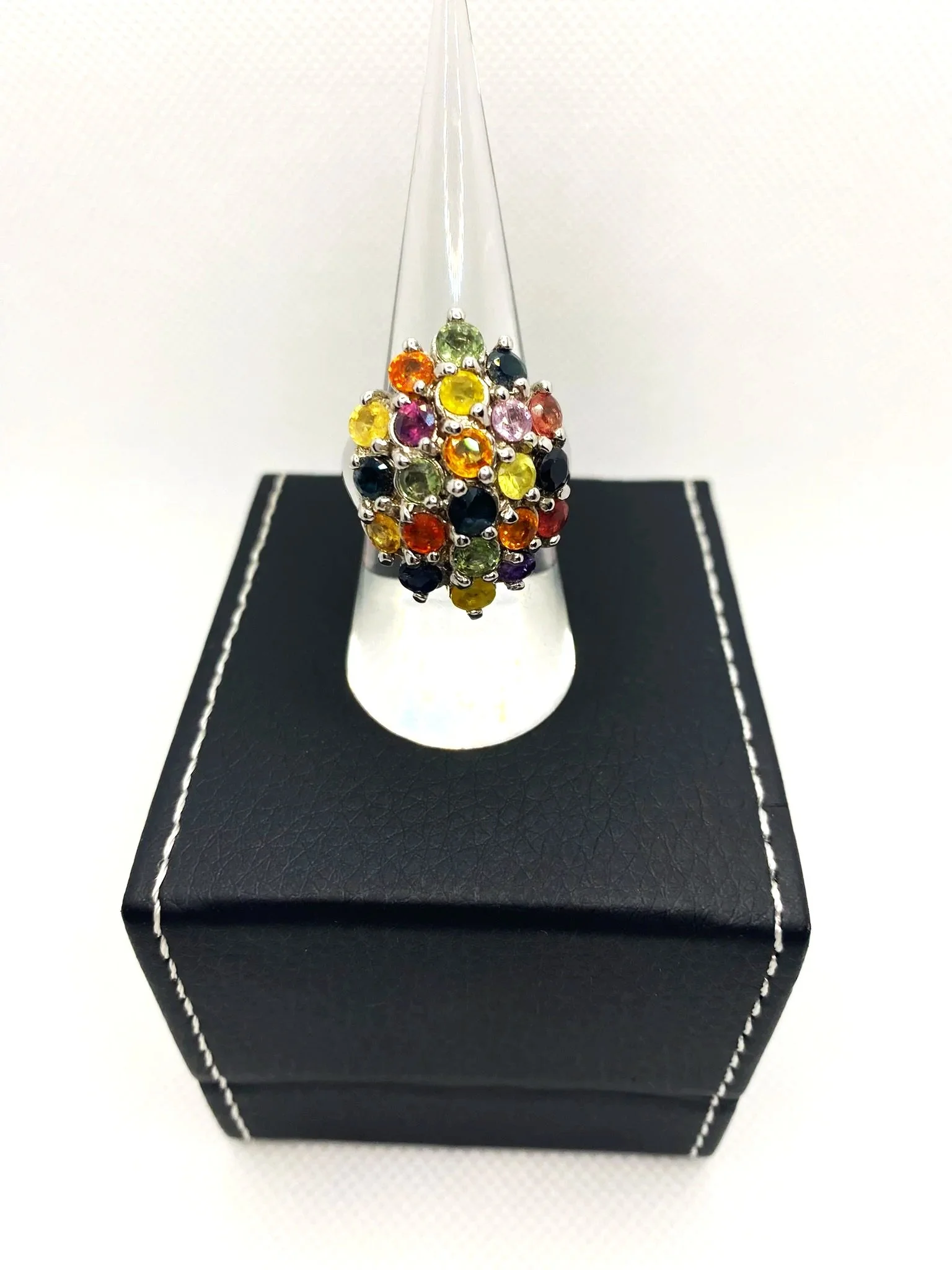 Sapphire Bouquet (S7.5) Sterling Silver Ring