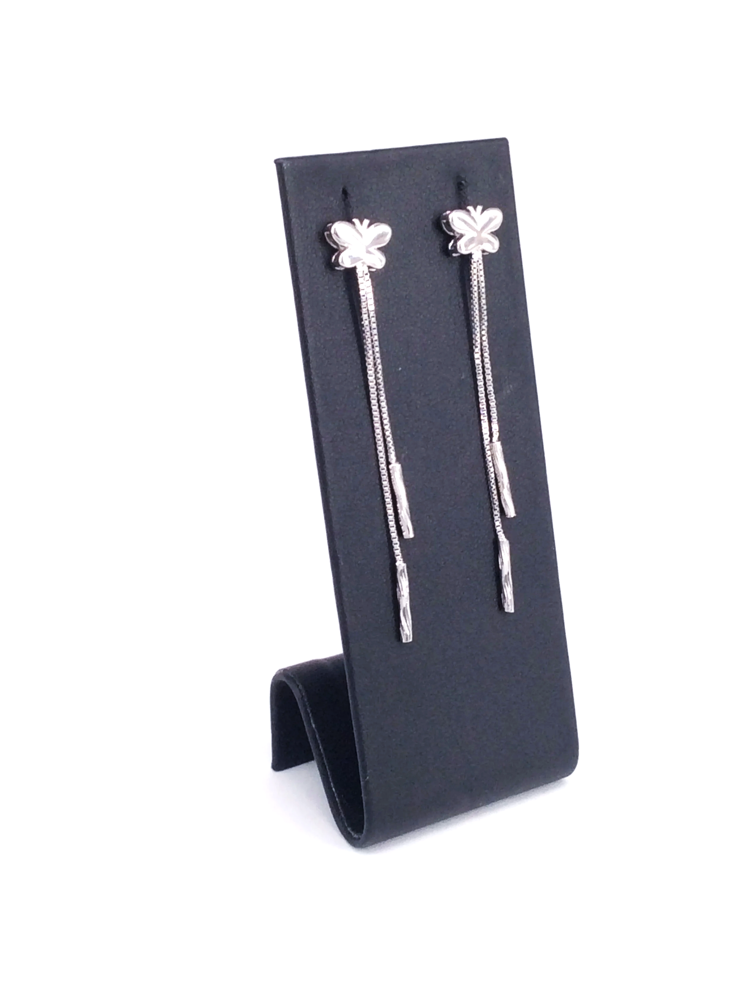 Contemporary Butterfly Sterling Silver Earrings