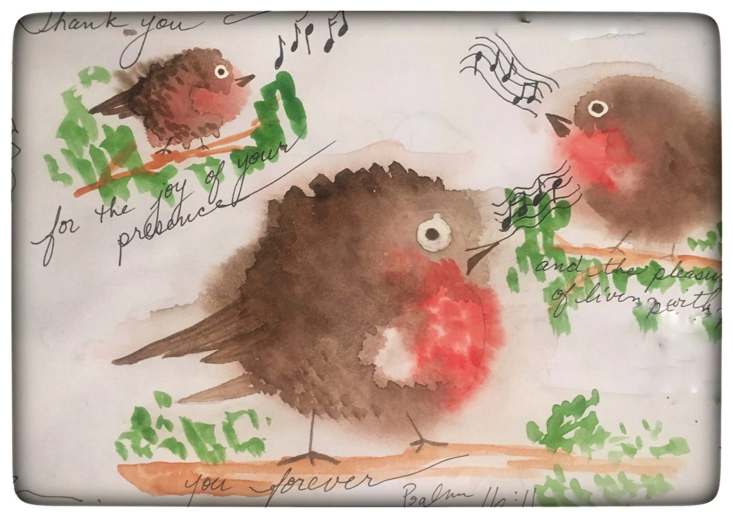 Psalm 16-11 Watercolour