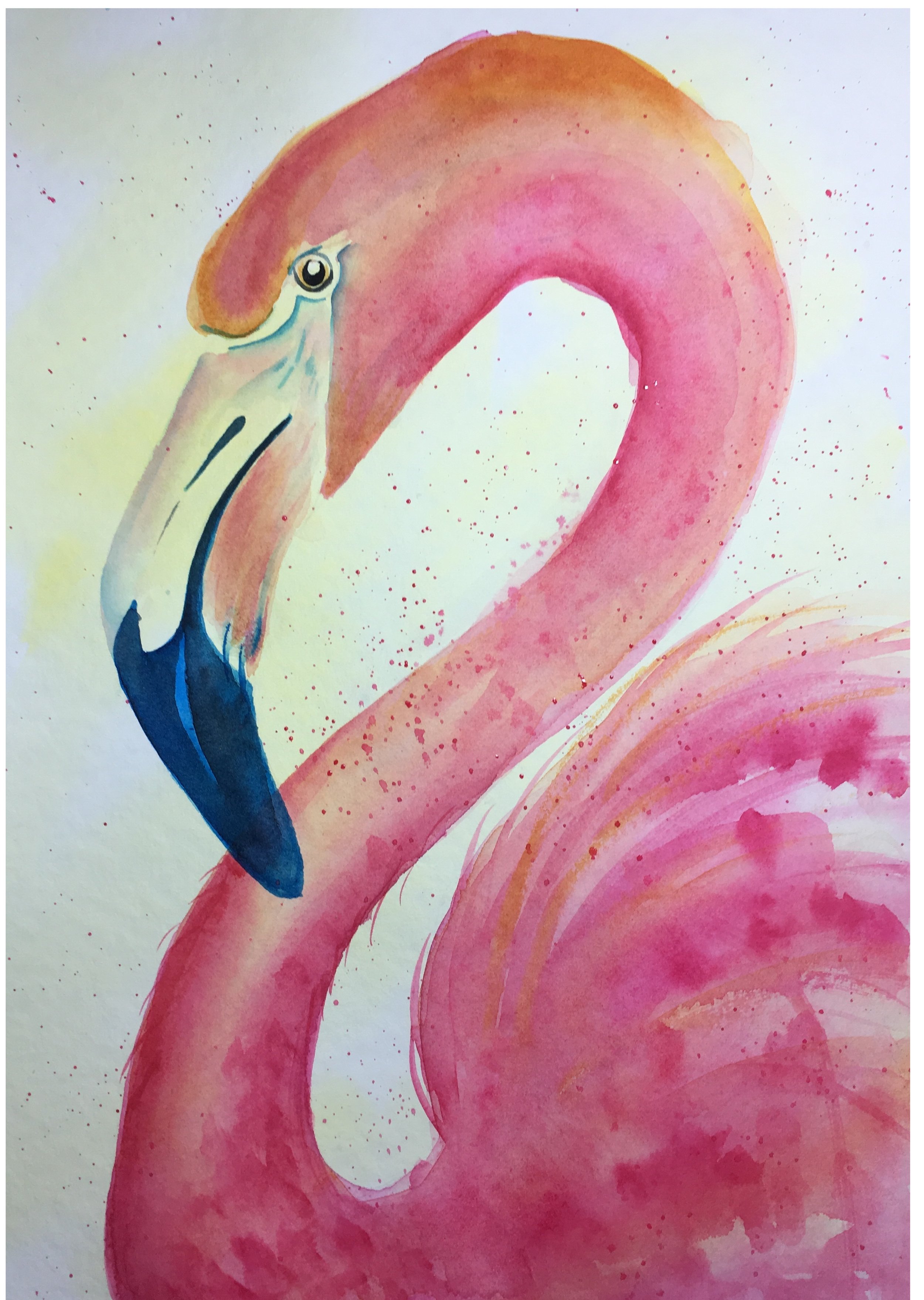Flamingo Watercolour