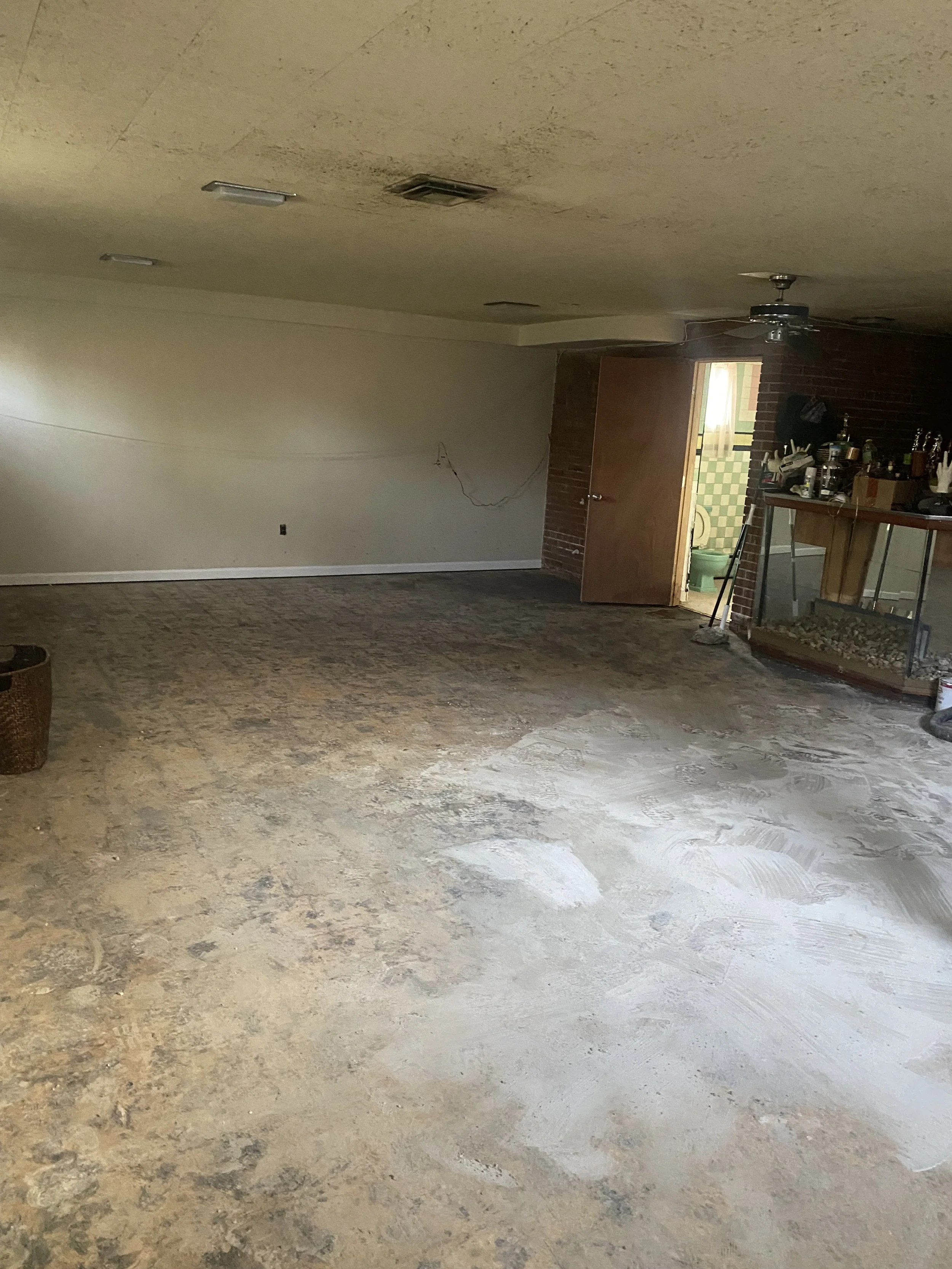 Flooded Basement Restoration Before 