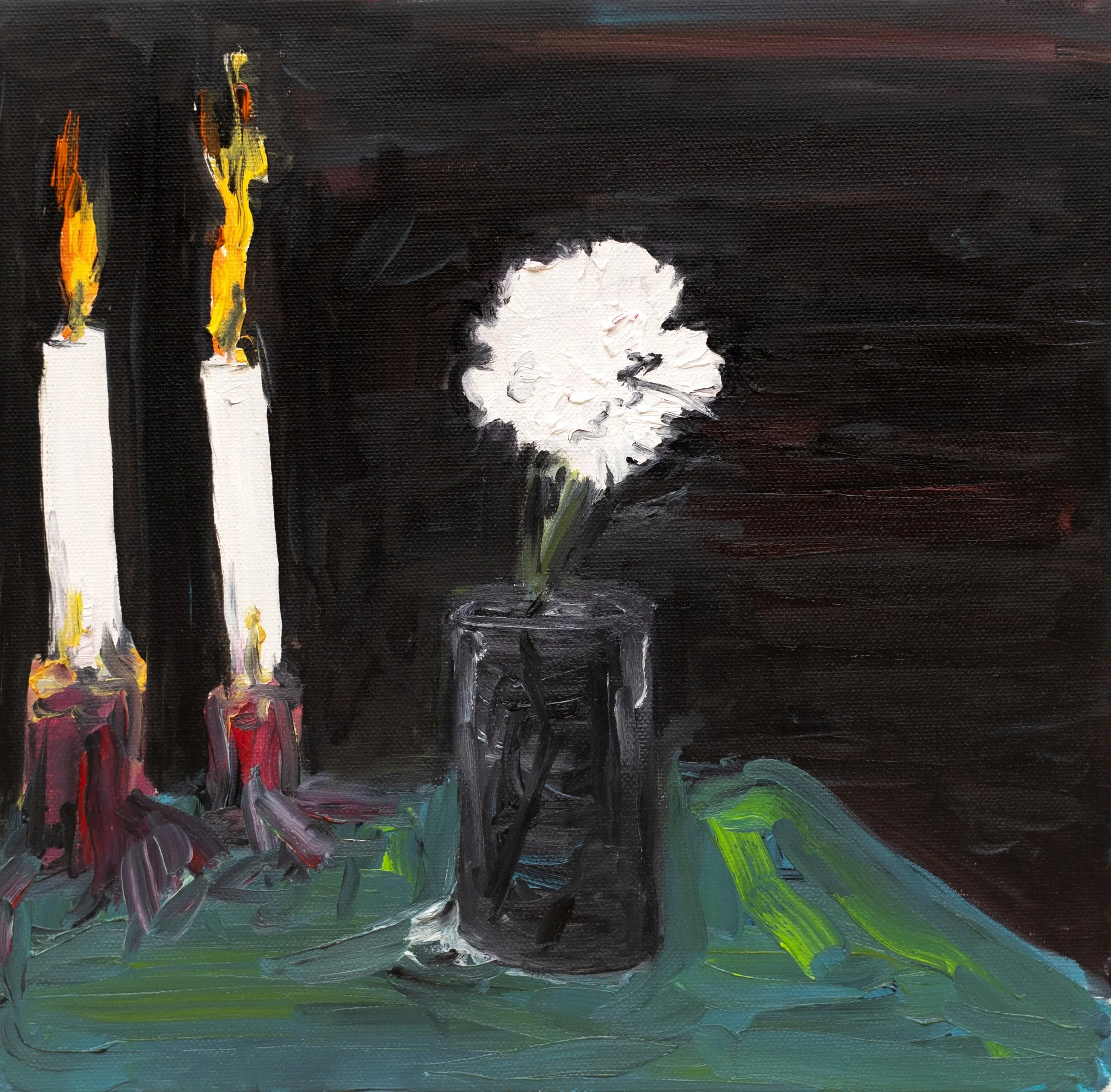 Old flames 2, 2025 
Oil on canvas 
11.8 x 11.8 in | 30 x 30 cm