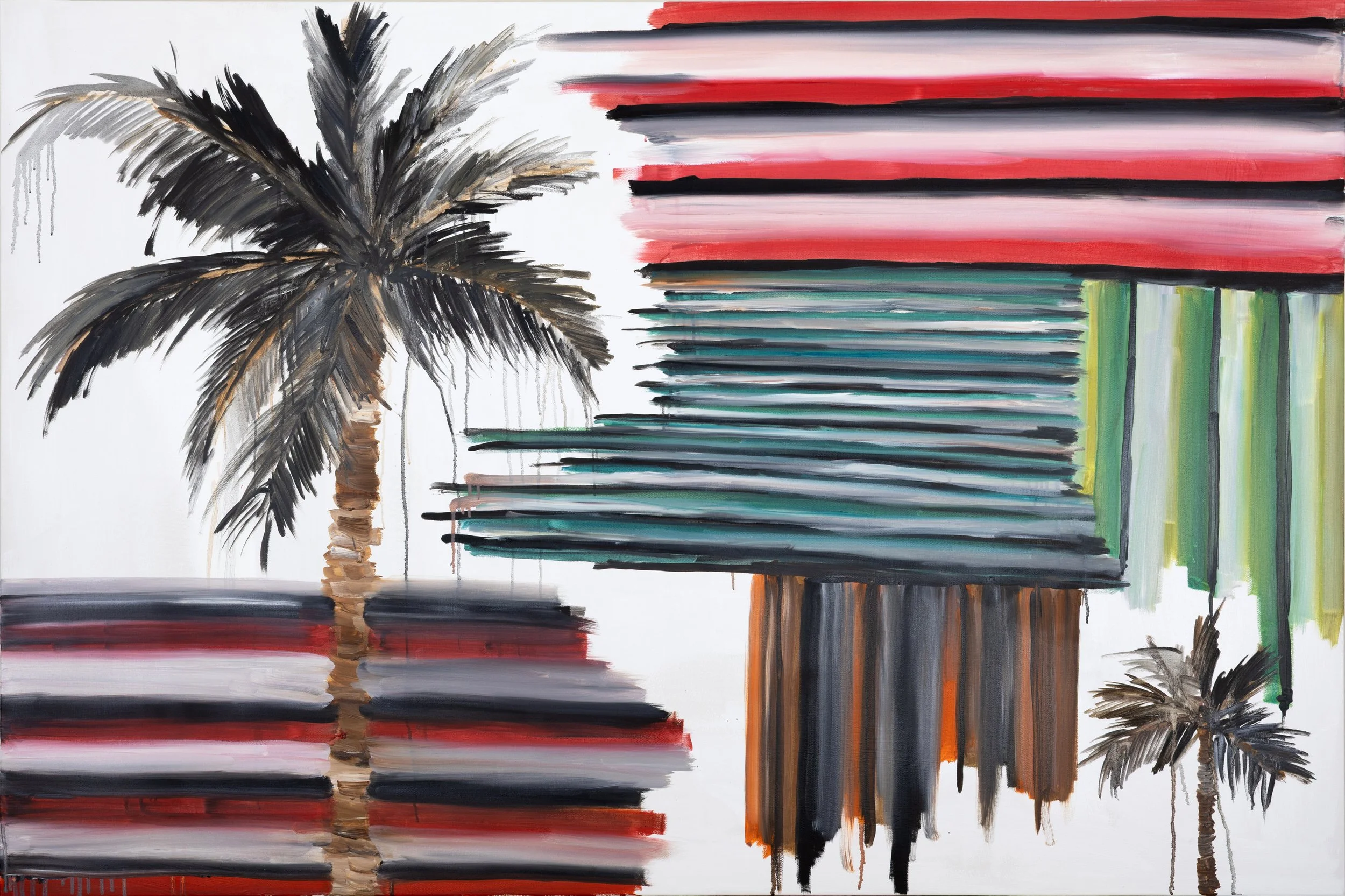 Palm Tree(s) and Car Covers 3, 2025
Oil on canvas
55.1 x 43.3 in | 140 x 110 cm