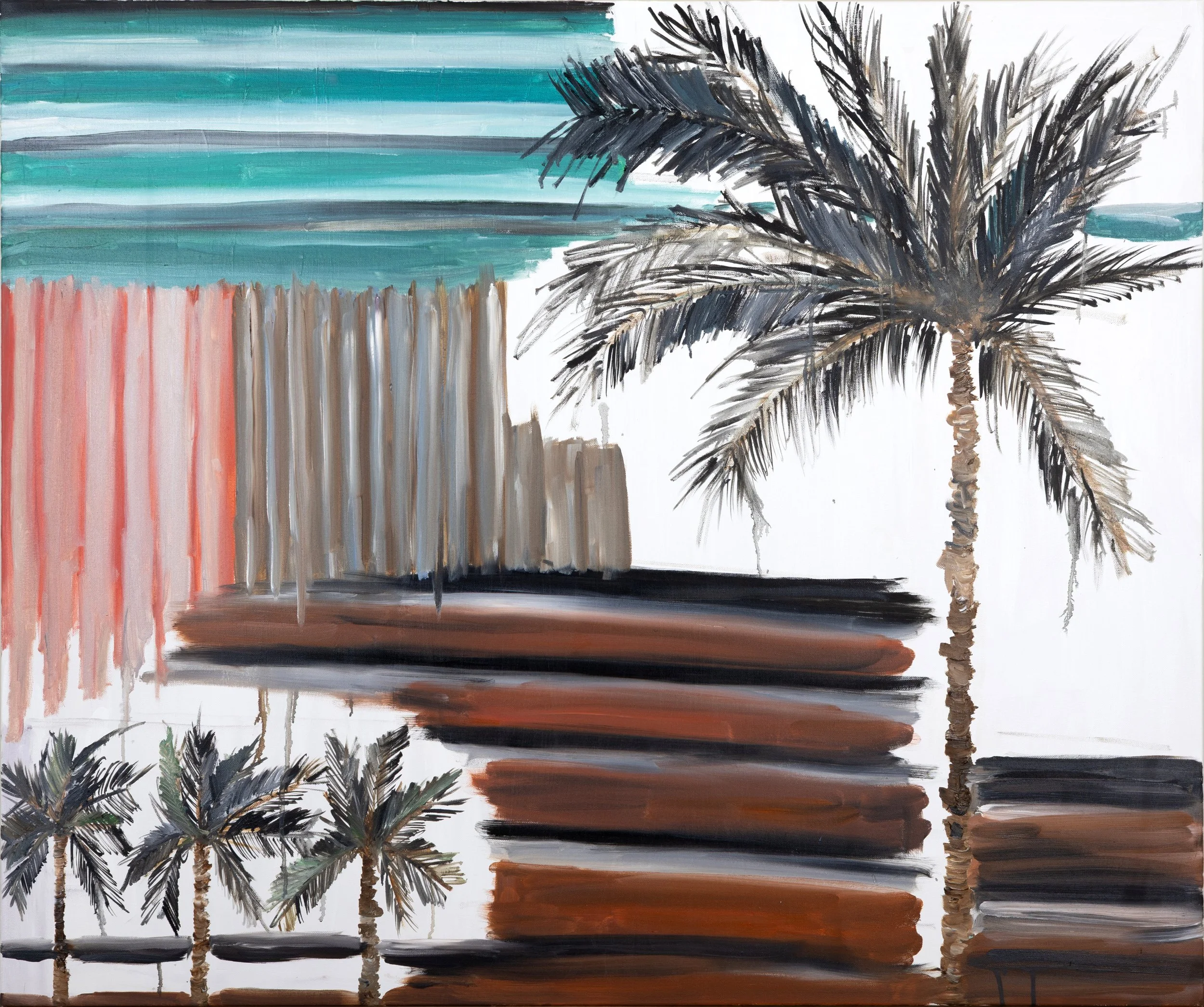 Palm Tree(s) and Car Covers 2, 2025
Oil on canvas
46.1 x 43.3 in | 117 cm x 110 cm
