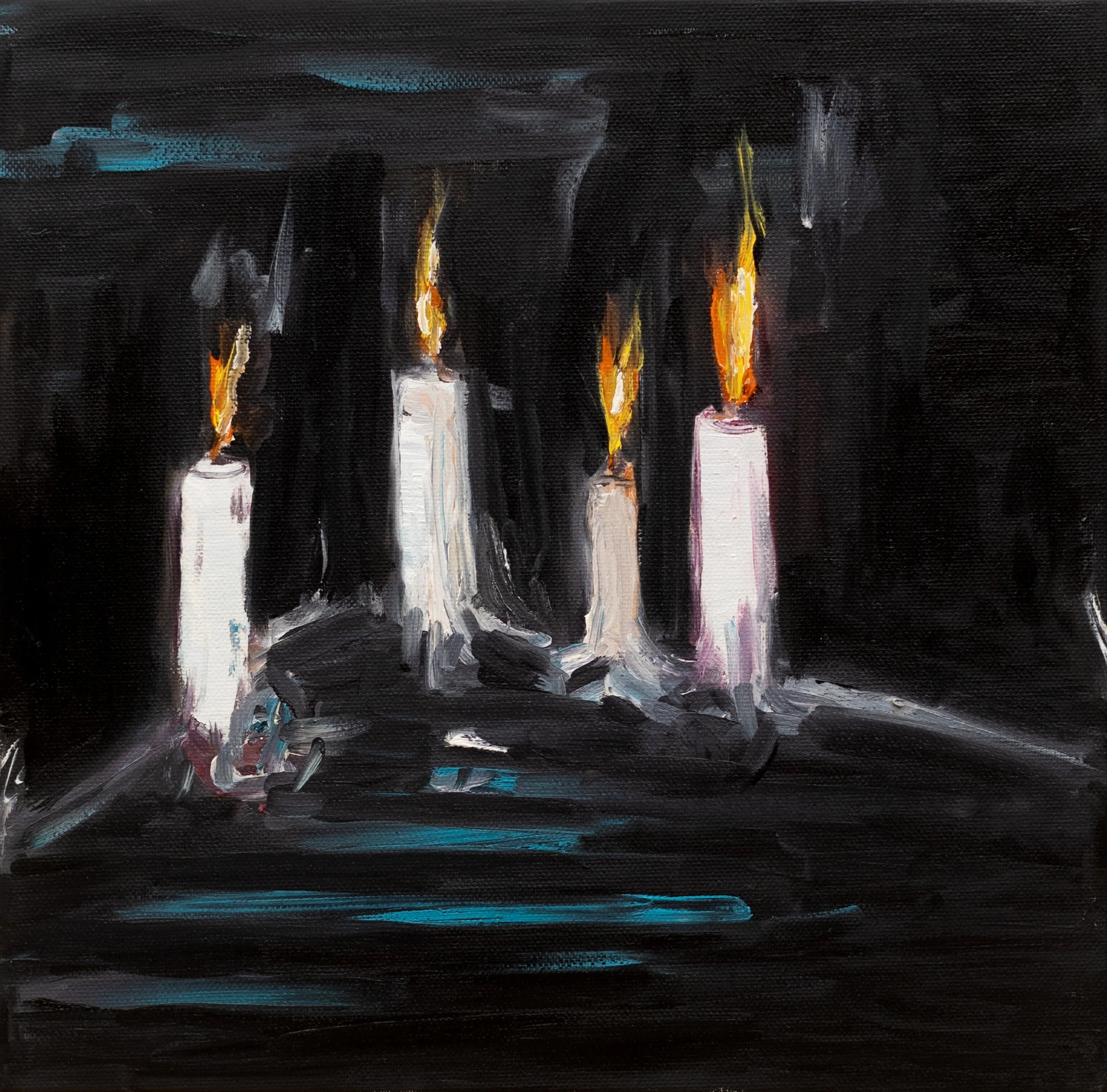 Old flames 4, 2025 
Oil on canvas
11.8 x 11.8 in | 30 x 30 cm
