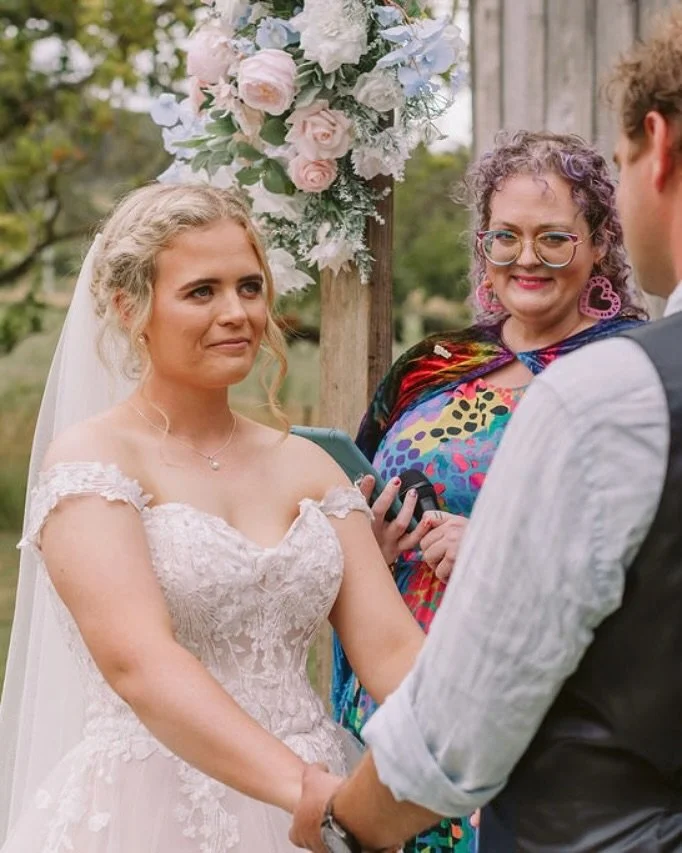 Your ceremony photos: beautiful photos of you, and your partner&hellip; and your celebrant. 😘

Local golden retriever human just happy to be here!!!

(I actually try really hard to stay out of your piccies together but there are some official bits a