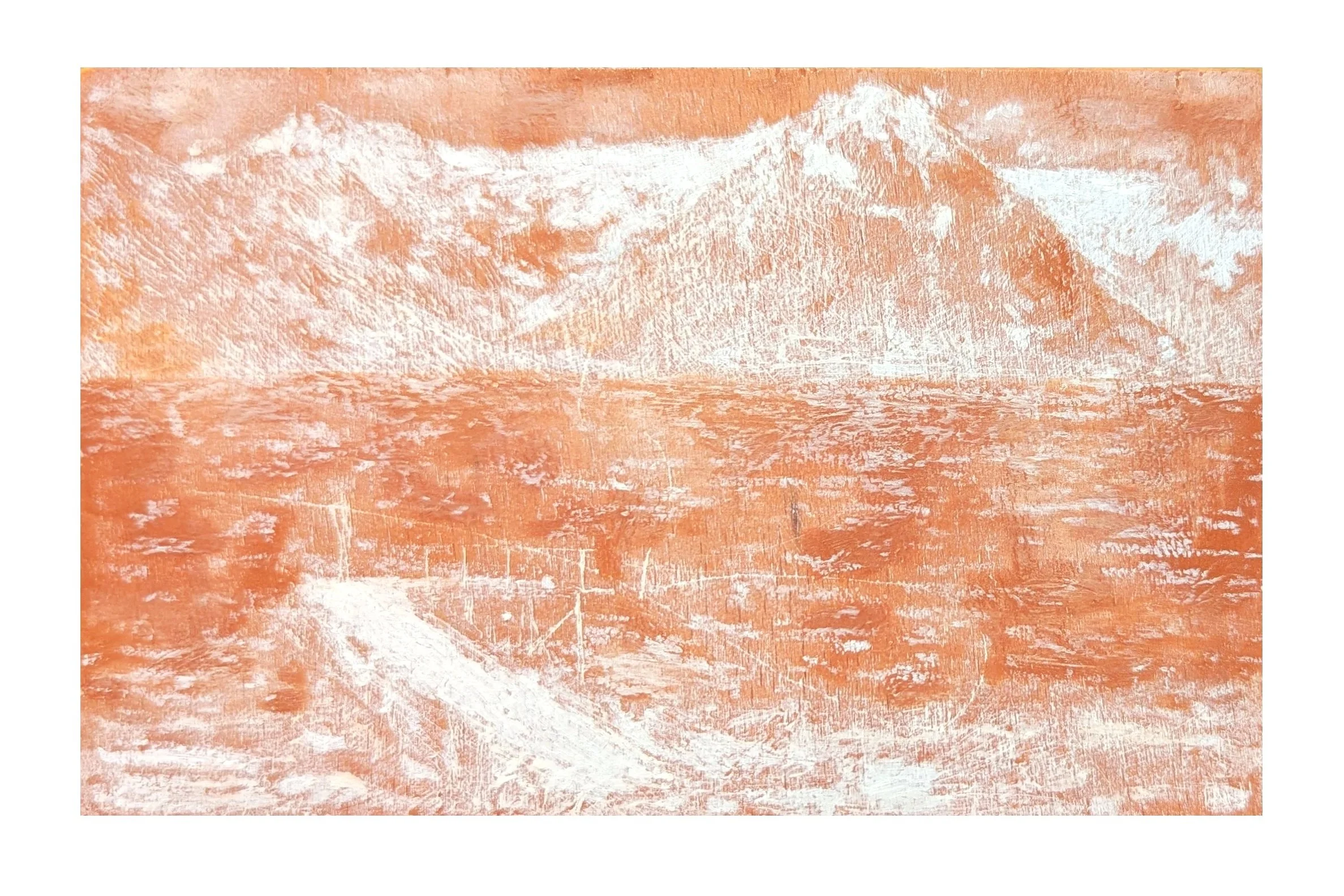 Drifting Lines. Oil pastel and wood engraving - Archie Rogers (@ar.chie.art)