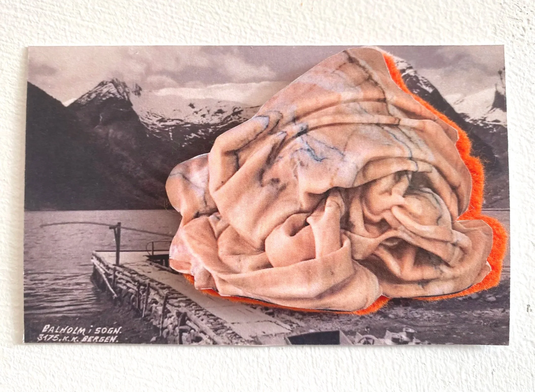 Comfort zone with orange. Postcard with Digital print, Felt - David J Batchelor (@batch123)