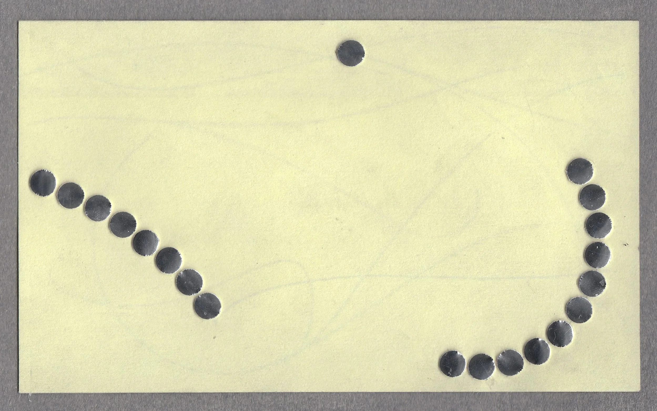 Sightlines. Graphite, note paper, metallic card - Ella Burgess (@elbarulegs)