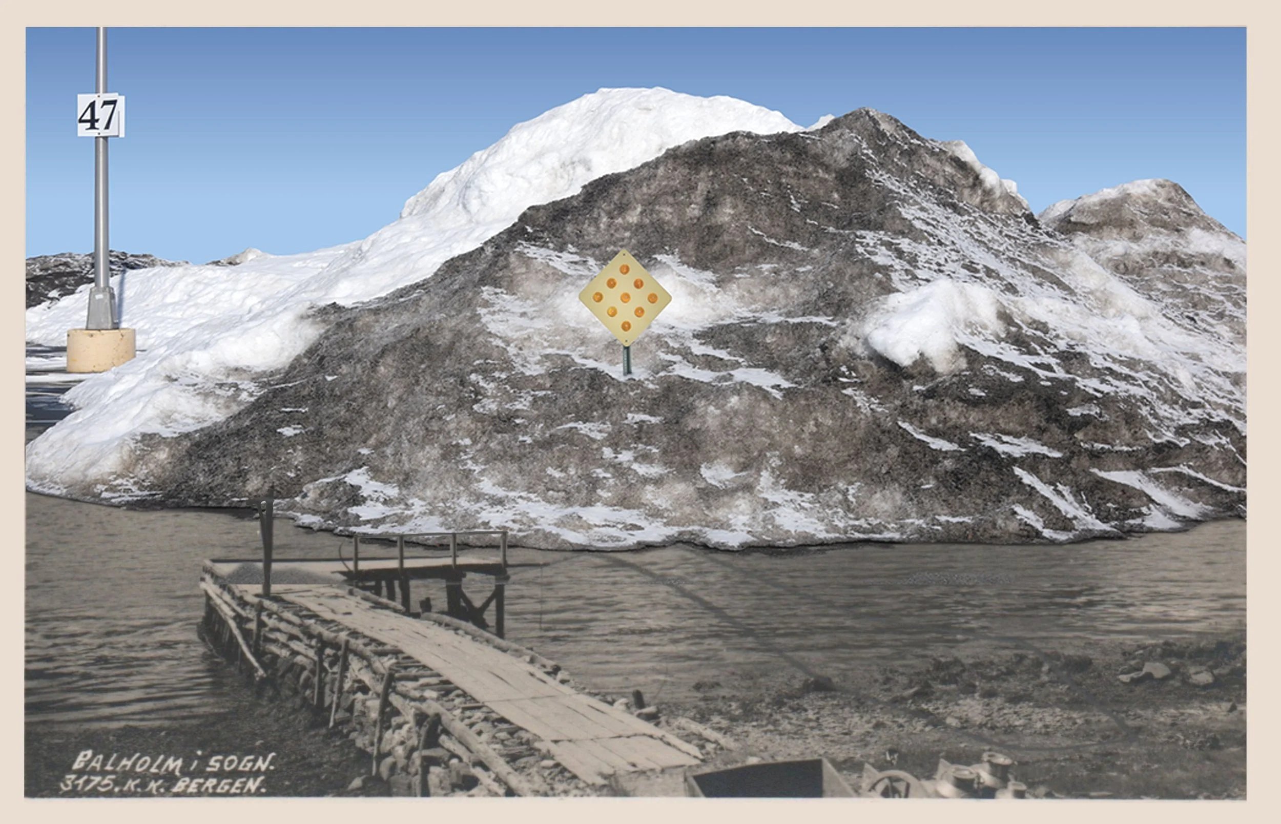 To Bergen, with Parking Lot. Digital Collage - Gary Duehr (@gduehr)
